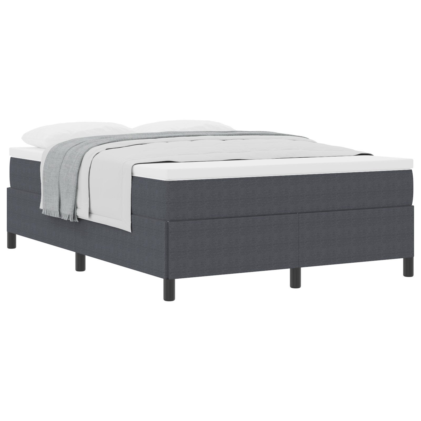 vidaXL Bett Bettgestell Dunkelgrau 140x200 cm günstig online kaufen