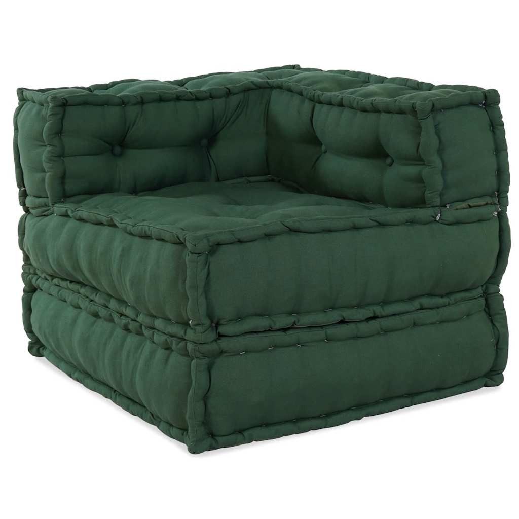 vidaXL Sofa NA Pouf Modular Sofa Grün 70x70x54 cm Stoff, 1 Teile