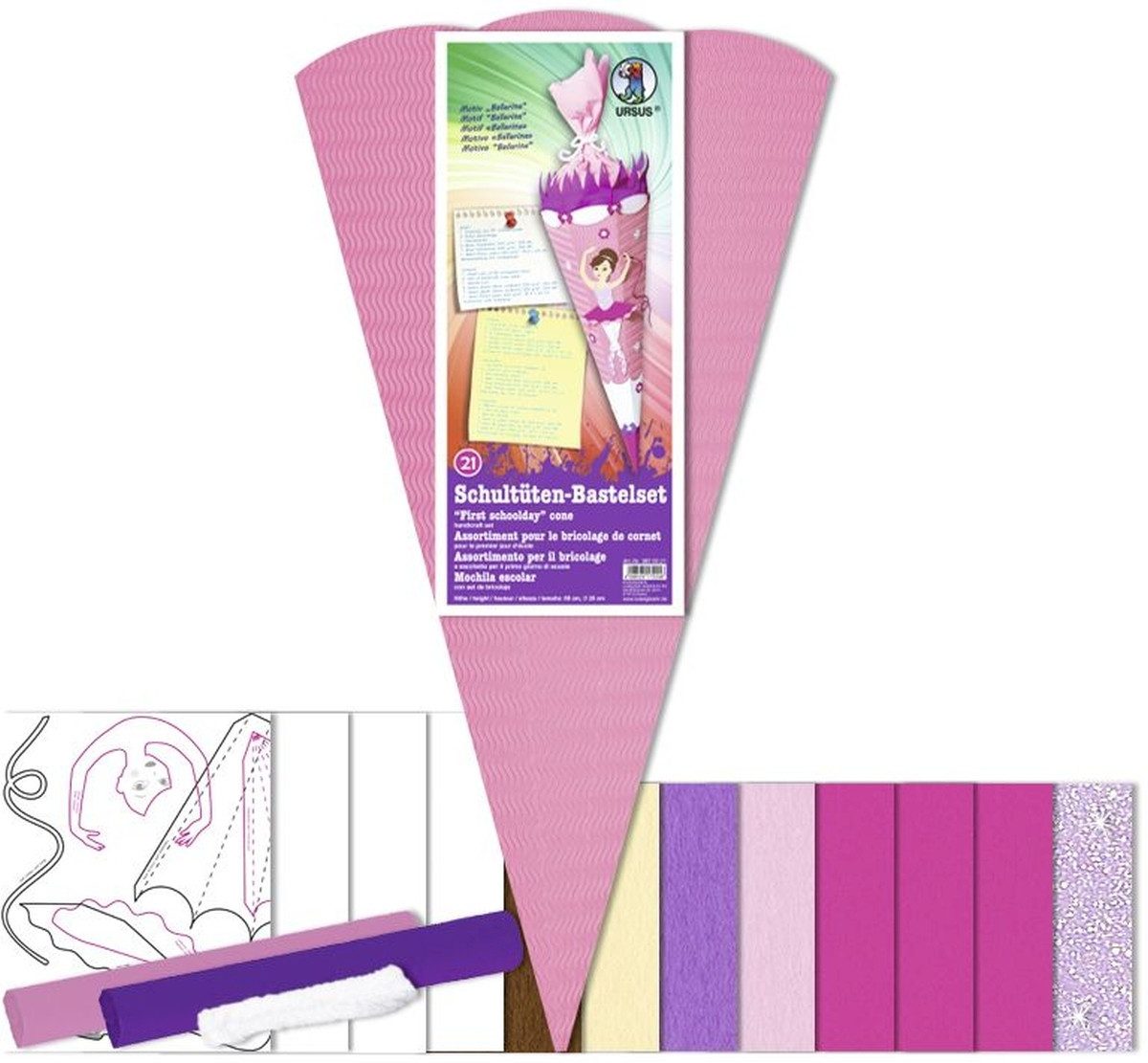 Ursus - Ludwig Bähr Schultüte Schultüten-Bastelset 68cm Ballerina