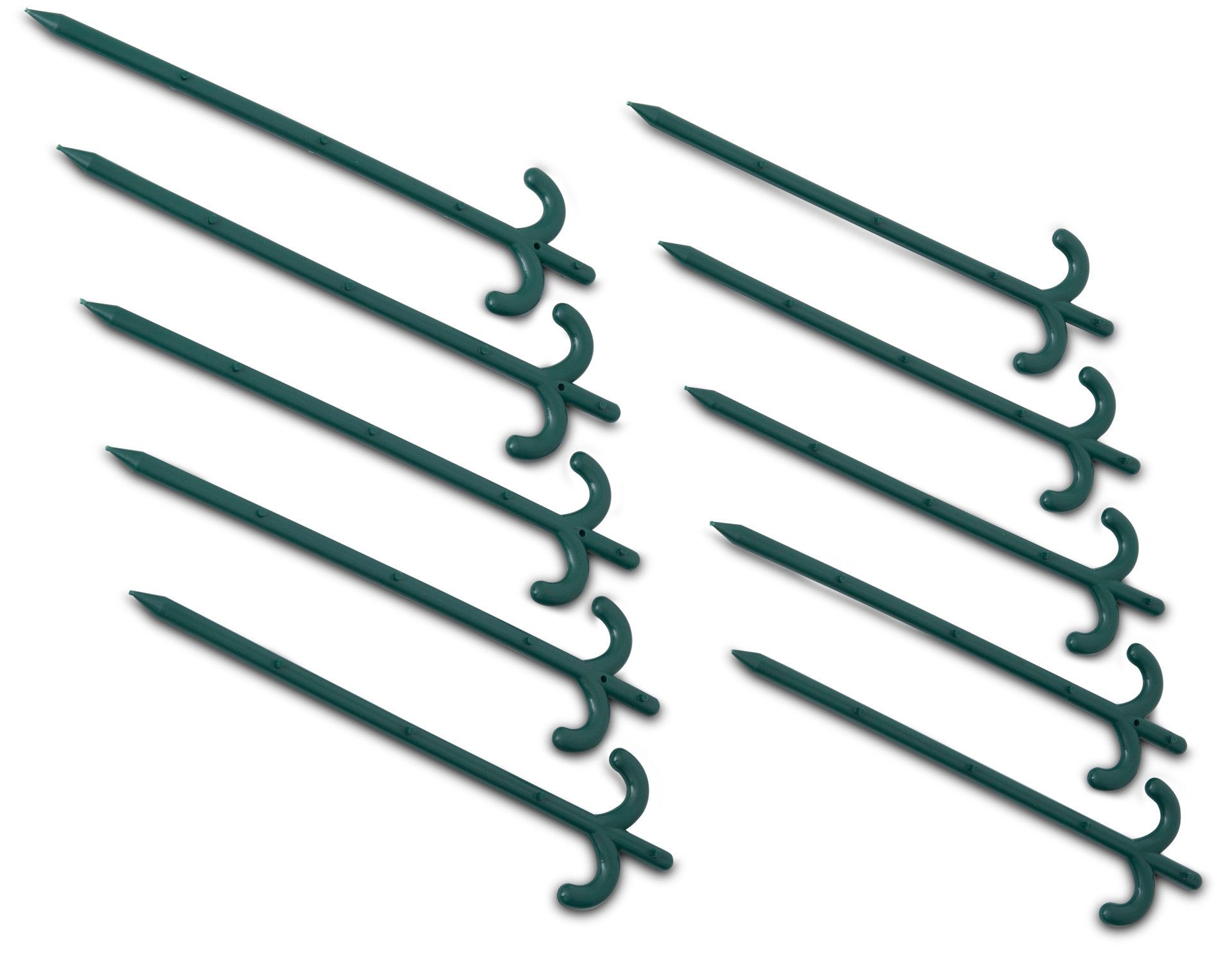 Windhager Gartenvlies Vielzweckstäbe universell einsetzbar, 10 Stk., (Packung, 10-St), Erdspieß für Folien und Vlies, 25 cm, grün