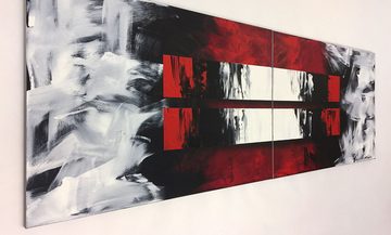 WandbilderXXL Gemälde Windy Contrast 200 x 70 cm, Abstraktes Gemälde, handgemaltes Unikat