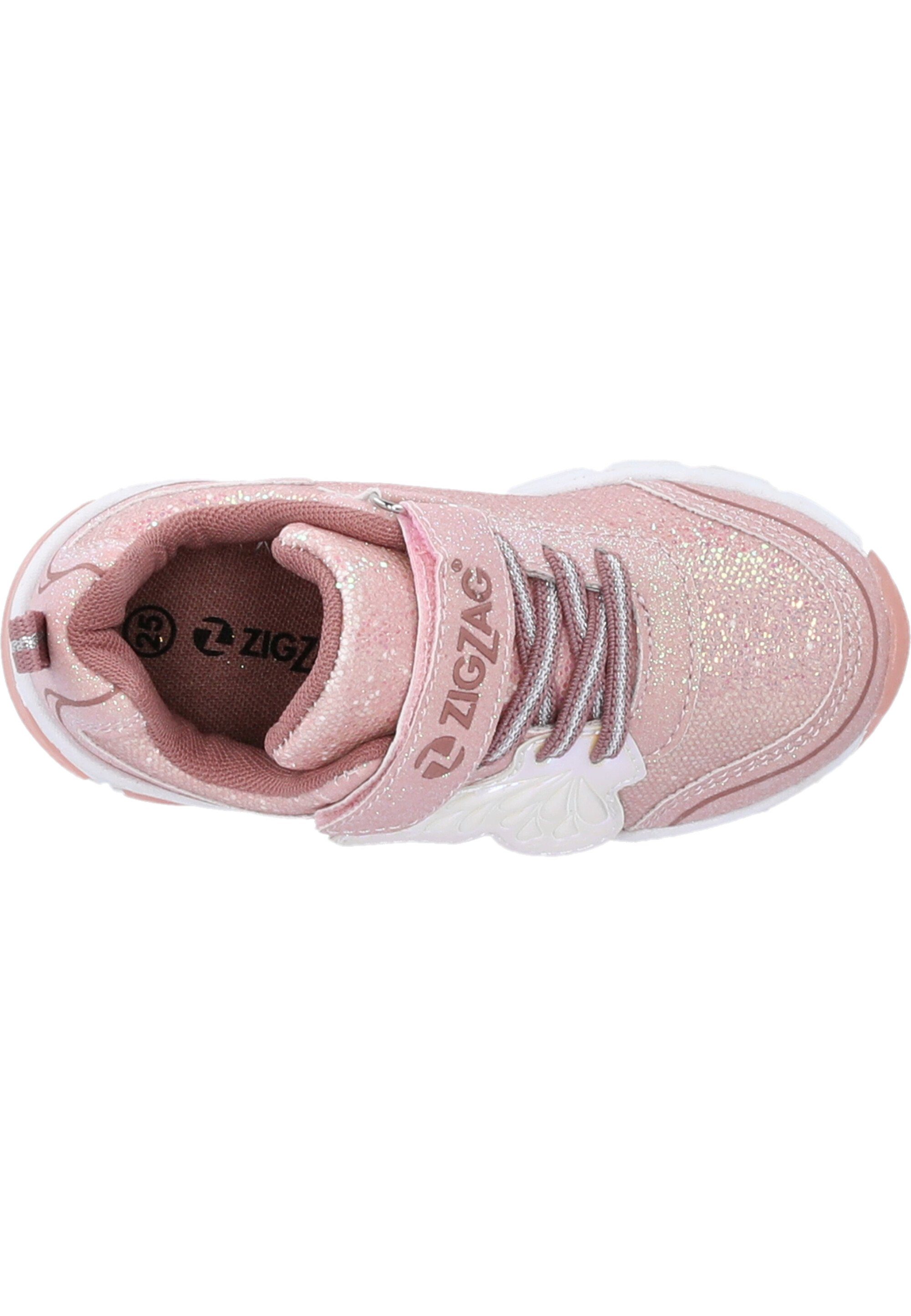 ZIGZAG Auhen Sneaker im Glitzer-Design trendigen rosa