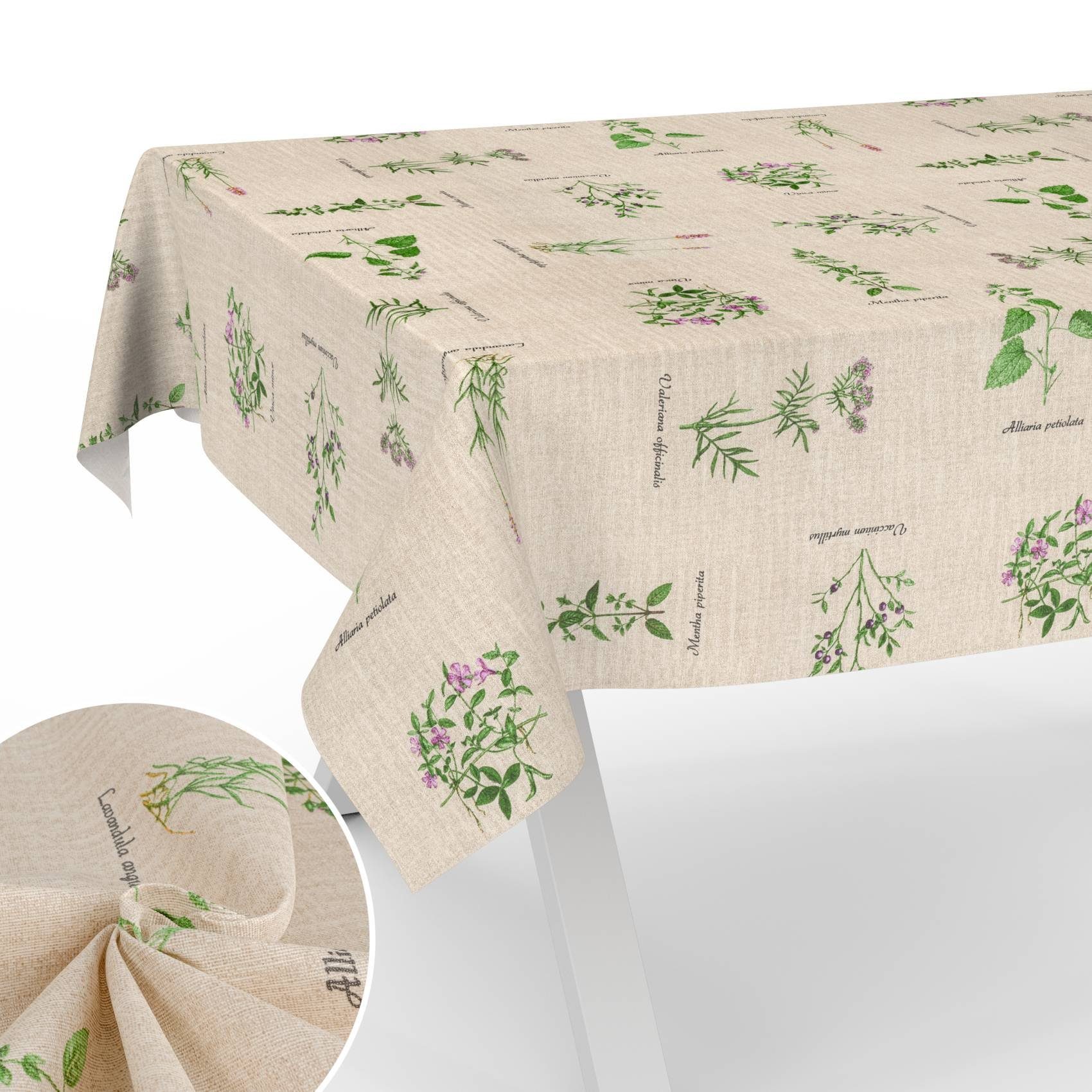 ANRO Tischdecke mit Blumen Botanik aus günstig online kaufen