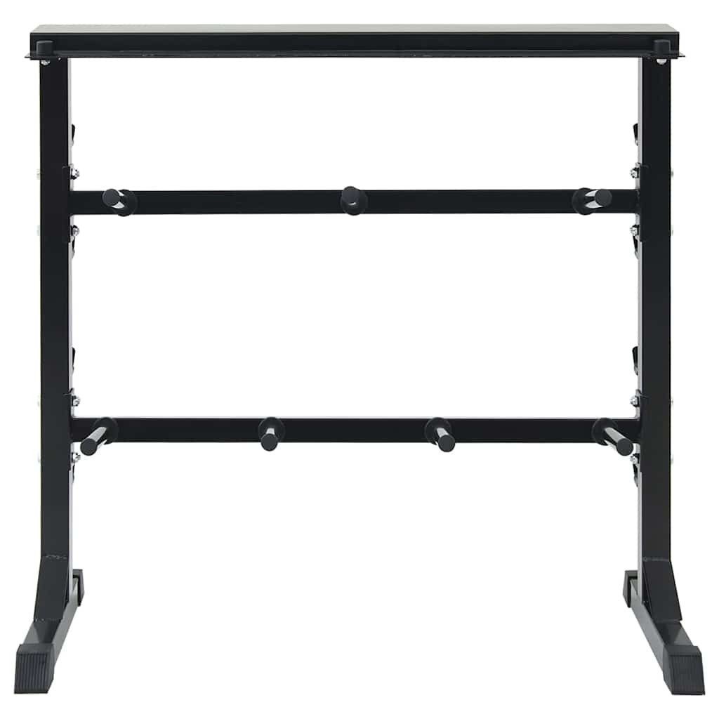 vidaXL Hantel-Wandhalterung Hantel Rack Schwarz 99 x 45 x 95,5 cm Pulverbeschichteter Stahl, (1-St)