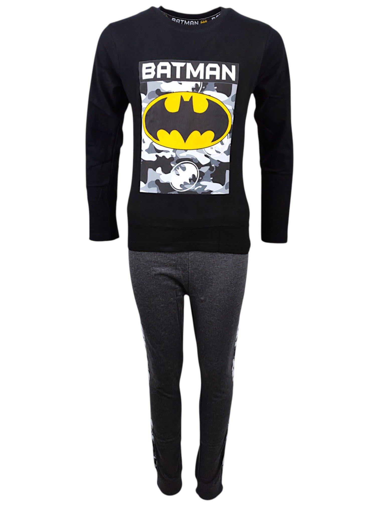 Batman Schlafanzug DC Comics (2 tlg) Jungen Pyjama langarm Gr. 134 - 164 cm