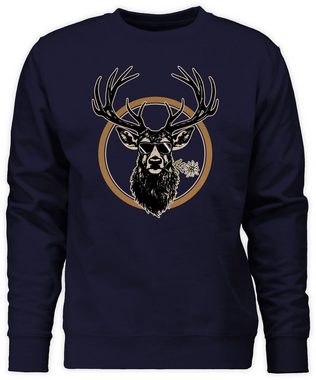 Shirtracer Sweatshirt Cooler Hirsch Hirschgeweih Jäger (1-tlg) Mode für Oktoberfest Herren