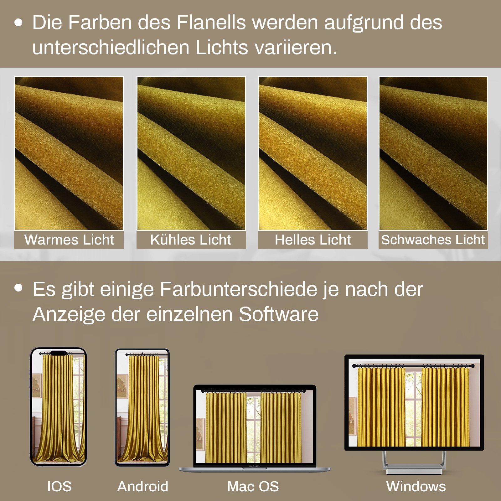 2 für St), Geräuschreduzierung Panels Samt Fenster Qelus, Gold Verdunkelungsvorhang Vorhang (2 Solide,