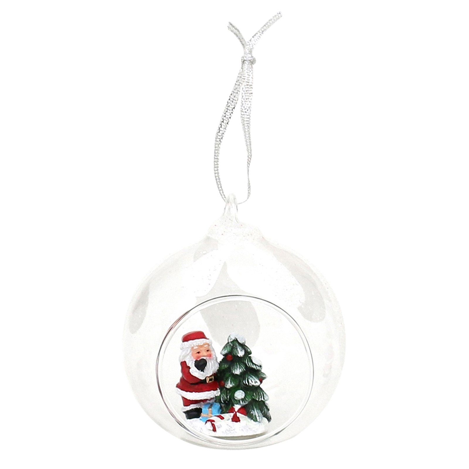 SIGRO Weihnachtsfigur Figur in Glaskugel Weihnachtsmann mit Geschenken (1 St)