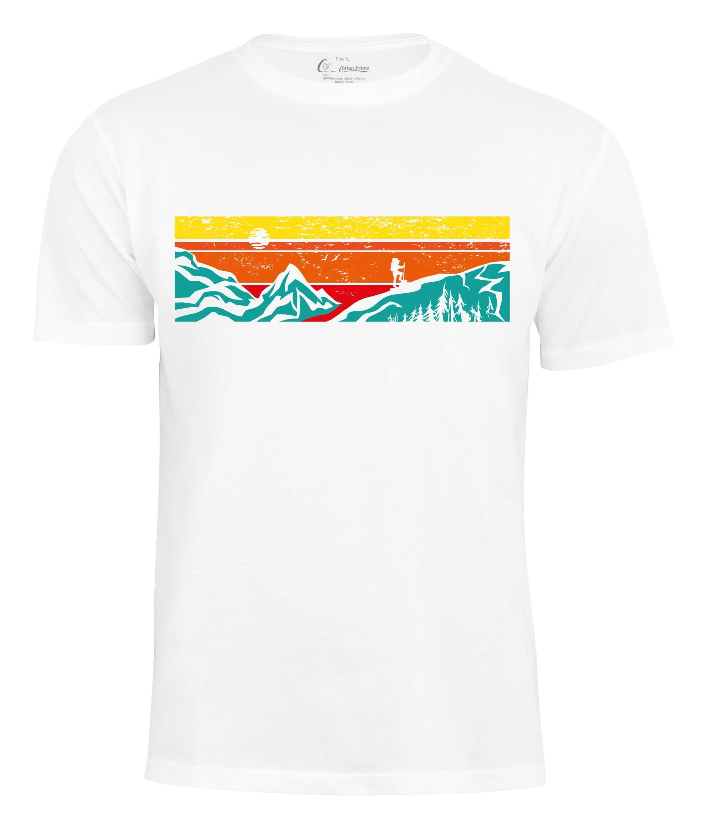 Hiking T-Shirt Lets Prime® weiss Cotton