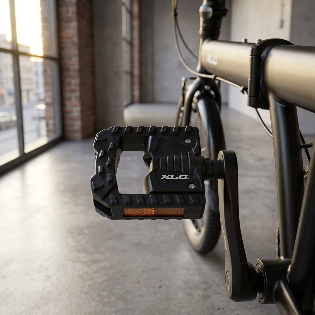 XLC Warnweste XLC Faltpedal PD-F01 Kunststoff schwarz Reflektor