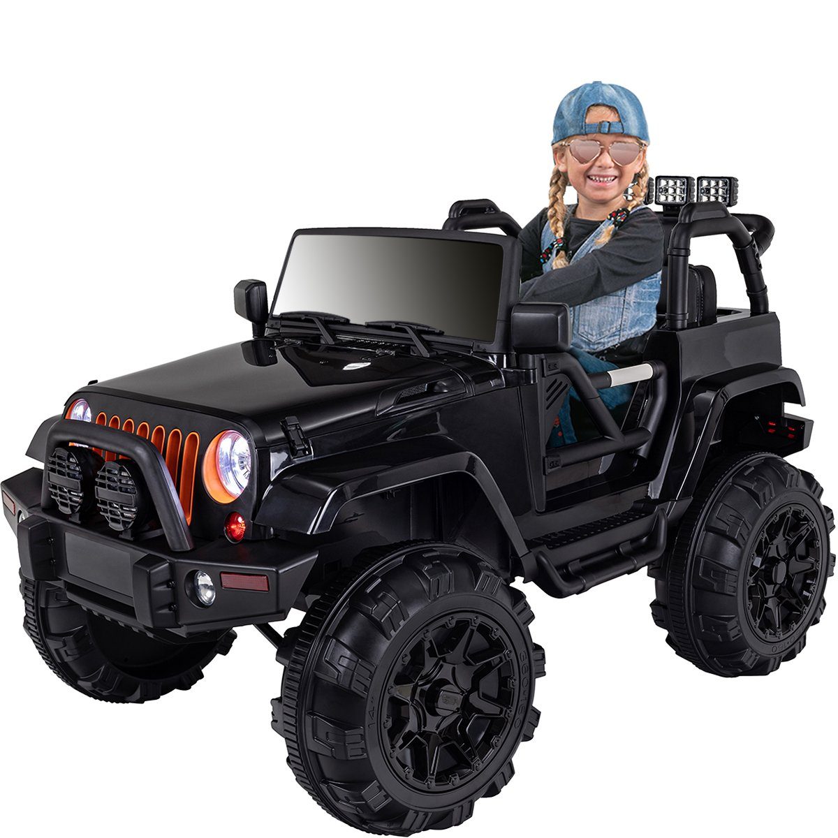 Actionbikes Motors Elektro-Kinderauto Kinder Elektro Aut Offroad Jeep Adventure mit Fernbedienung, Kinder Fahrzeug Einsitzer Spielzeug ab 3 Jahre - Tragegriff