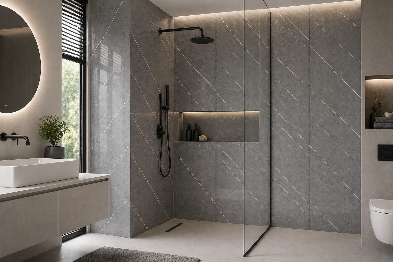 H-basics Fliesenaufkleber Klebefliesen Marmor 60×30 cm 10 Stk 3D Fliesenoptik (Marmor Optik), Wasserfest, Hitzebeständig, Für Innenbereiche geeignet, Pflegeleicht