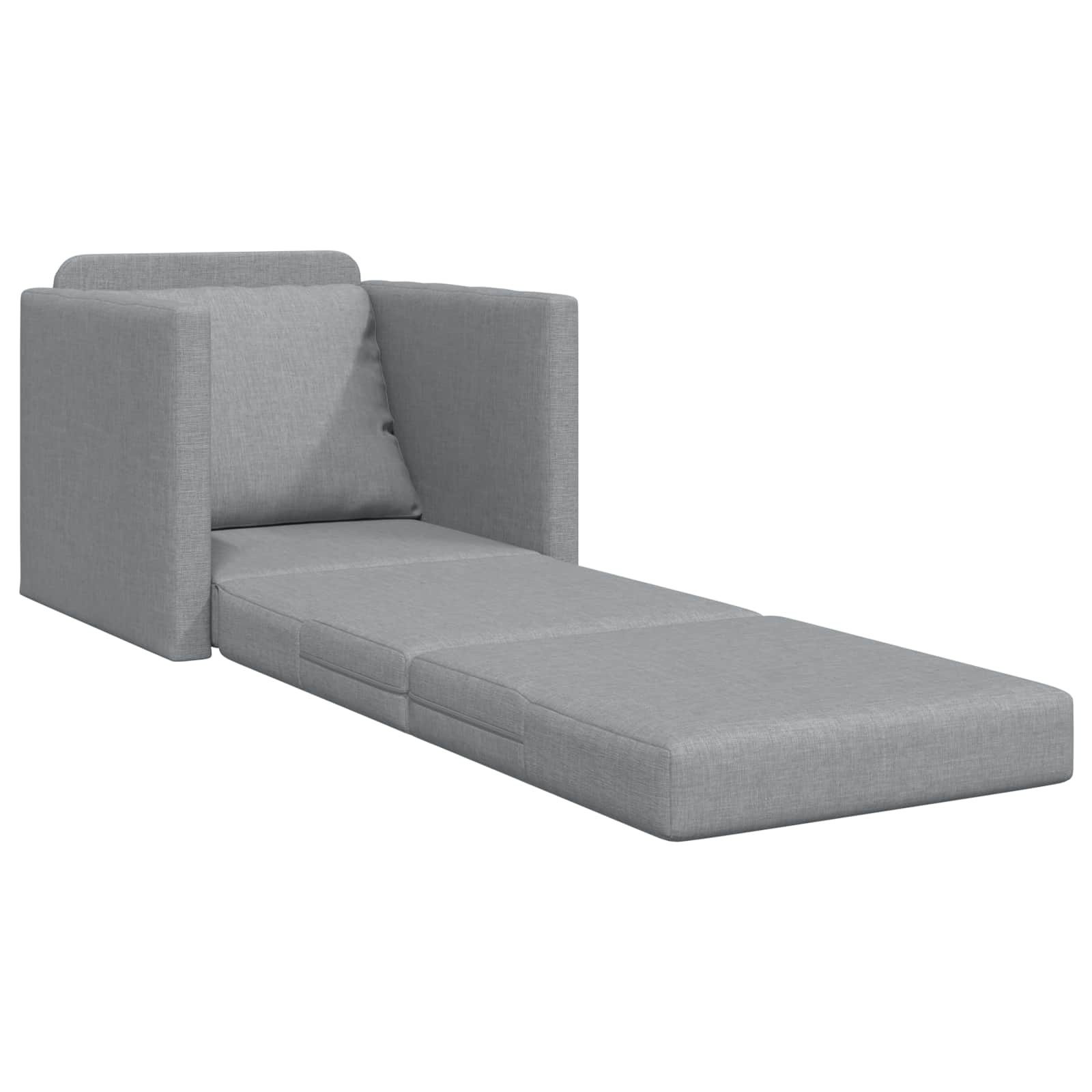 vidaXL Sofa Schlafsofa 60cm Hellgrau Stoff, 1 Teile günstig online kaufen