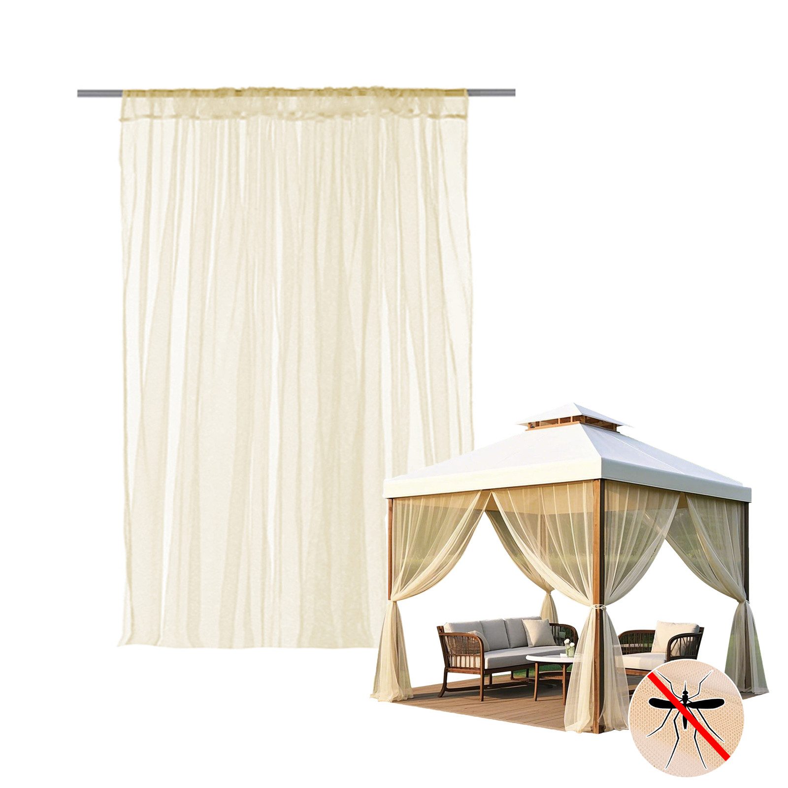 BTTO V&G Vorhang Moskitonetz,Outdoor Vorhang,DIY Größe, günstig online kaufen