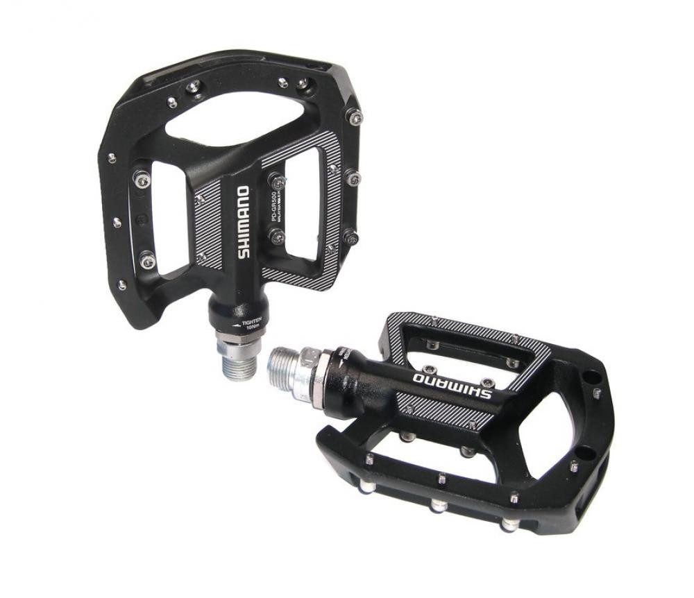 Shimano Plattformpedale SHIMANO Pedal PD-GR500 Schwarz Flat Pedal - stabiler Plattformkörper f