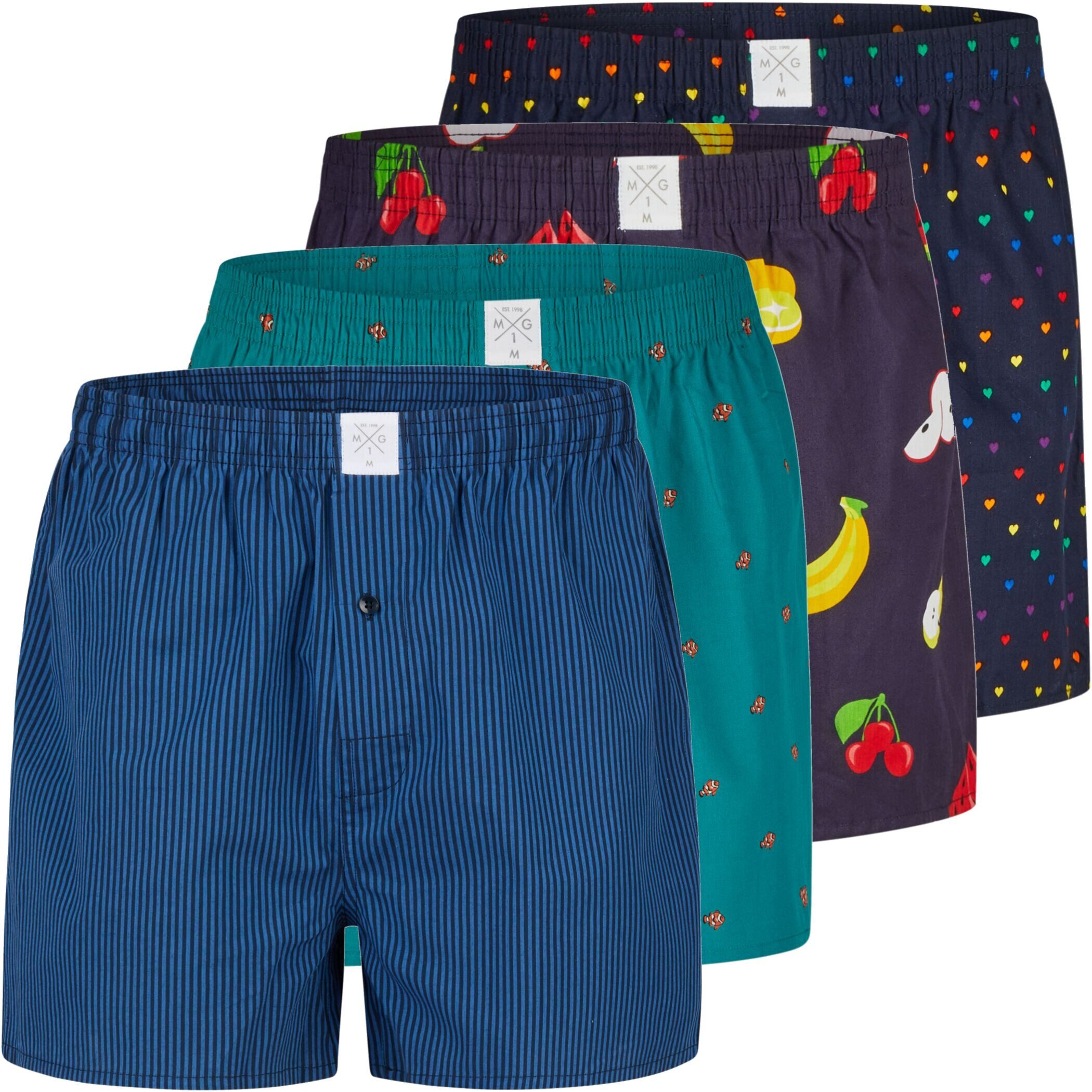 MG-1 Boxershorts MG-1 Herren Webboxer 4er / 6er Pack Baumwolle desortierte Boxershorts (1-St) – Bild 4 von 5