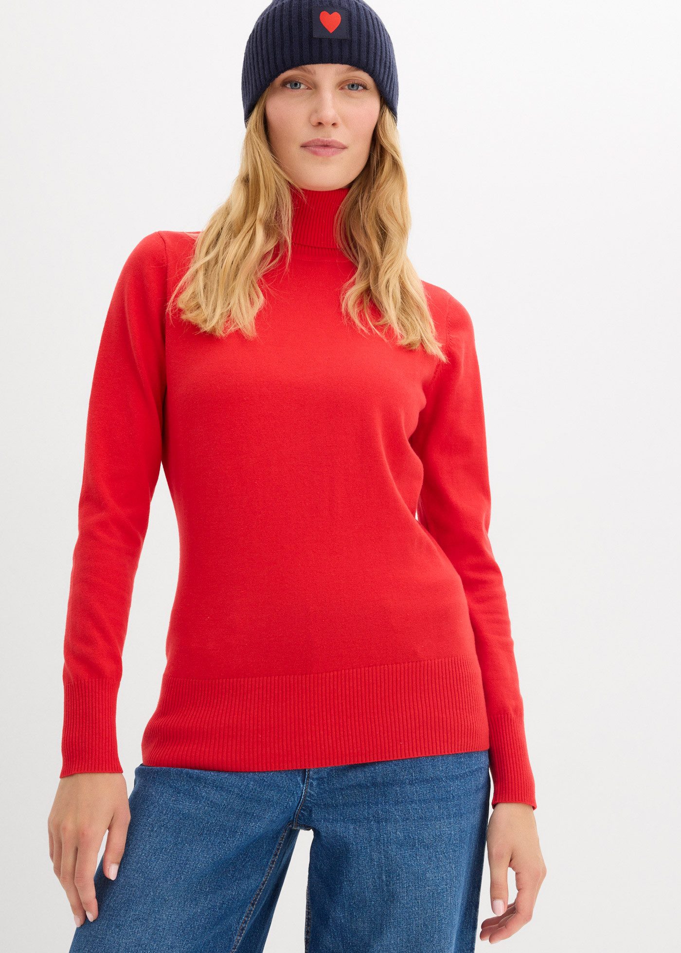 bonprix Rollkragenpullover hoher Rollkragen mit breiten Bündchen günstig online kaufen
