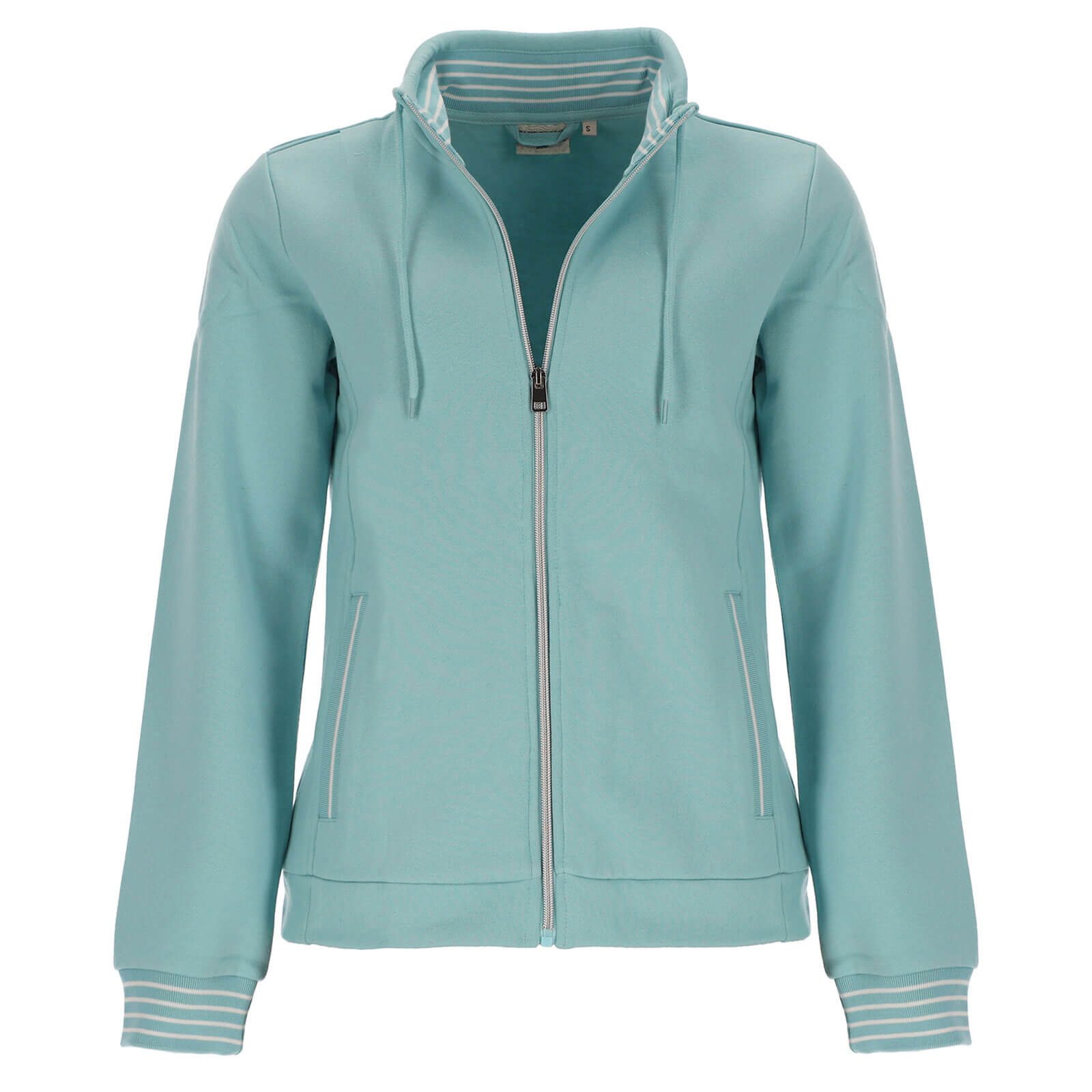 BLUE FLAME Sweatjacke 73033 Damen Freizeitjacke mit Stehkragen mit Kordel und Reißverschluss