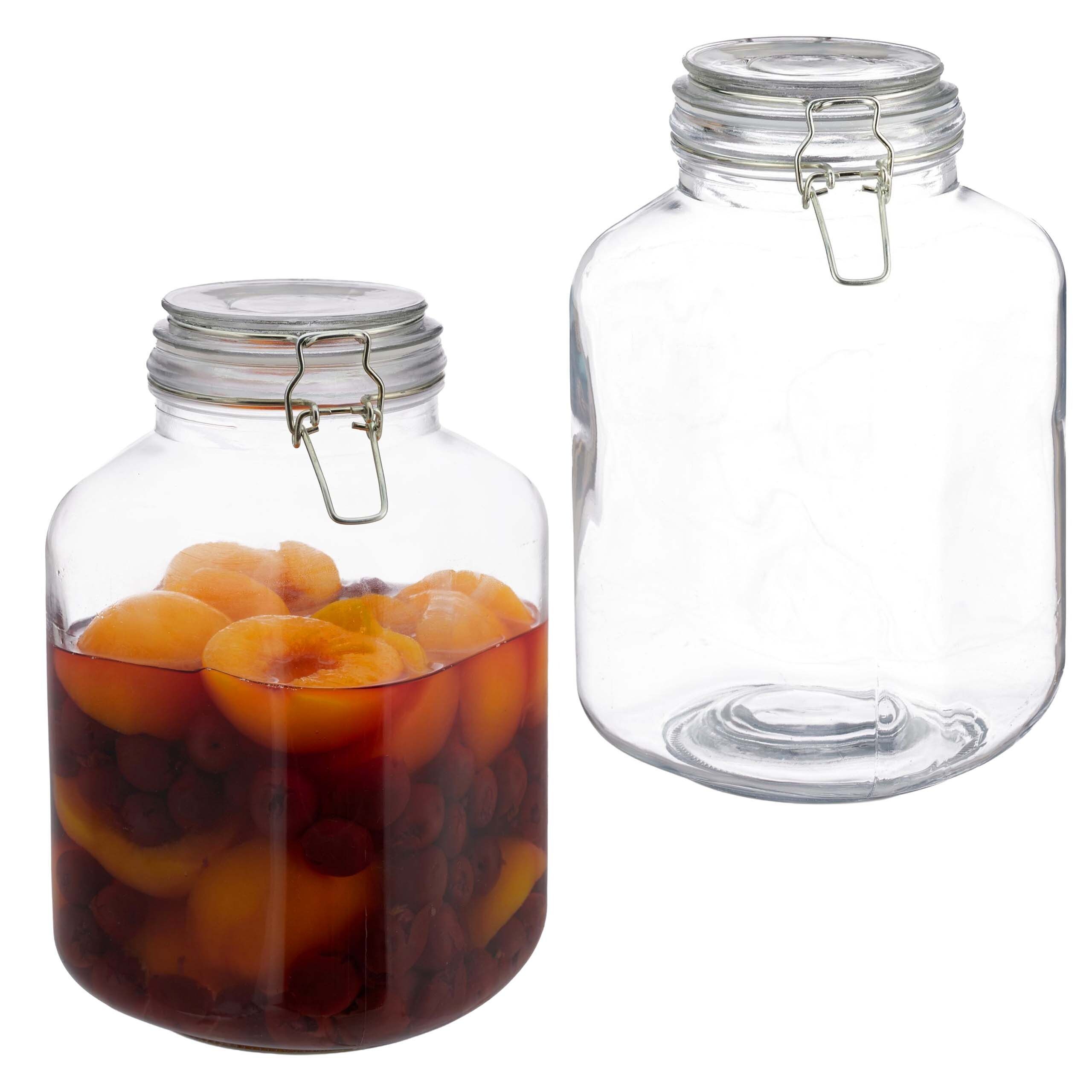 relaxdays Einmachglas Einmachgläser 2er Set 3 Liter, Glas, (2-tlg)