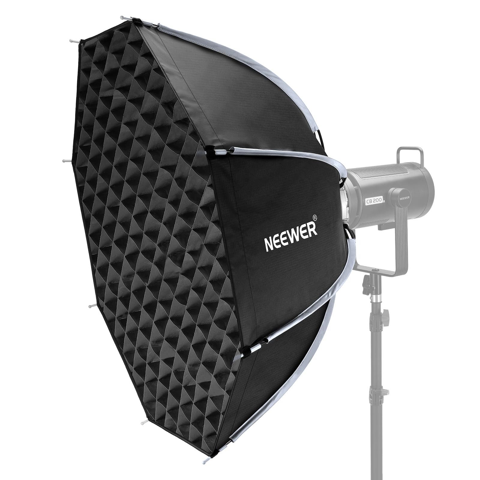 Neewer Softbox NS35P 90cm Octagon Softbox, mit Honeycomb Gitter, Bowens Mount, Schnelles Lösen und Zusammenklappen, Achteckige Softbox für CB60 Q4