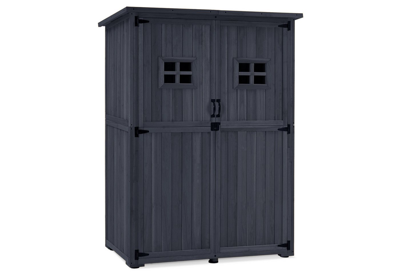 Thumbnail - MCombo Gerätehaus M MCombo Gartenschrank Gartenhaus Holz 0912, 127×59×168 cm, Gartenhaus Klein Wetterfest, Outdoor