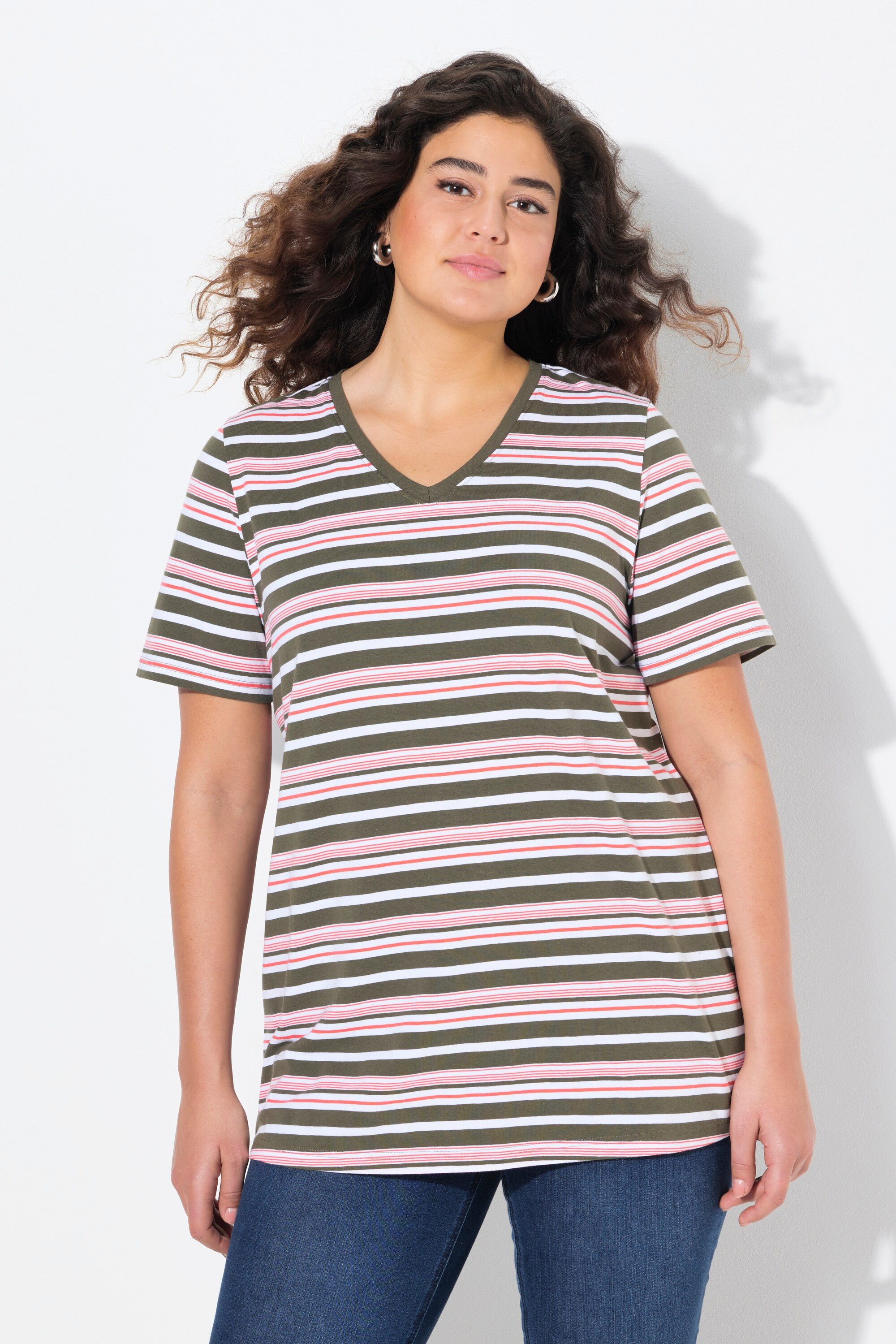 Ulla Popken T-Shirt Shirt Ringel Classic günstig online kaufen