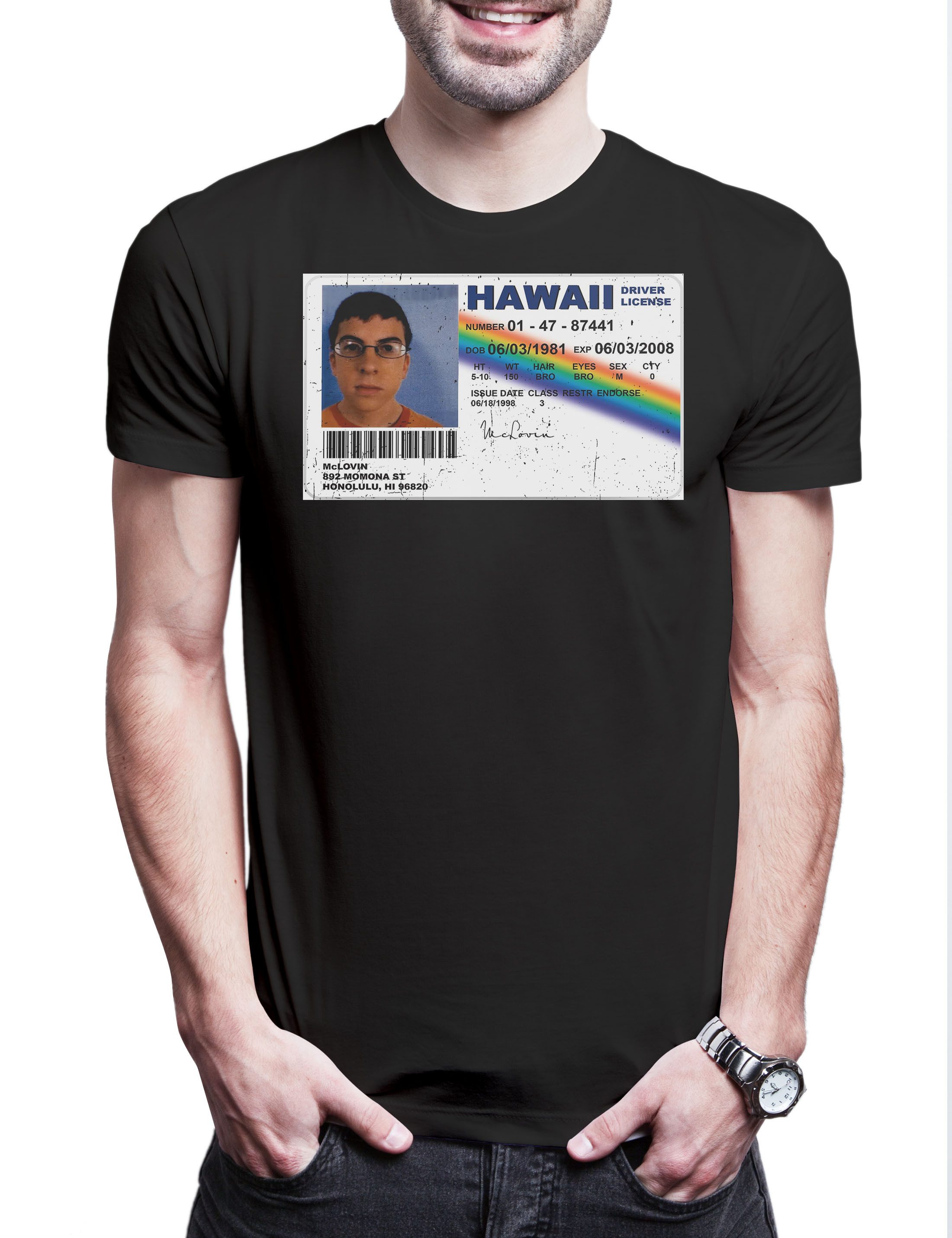 Print-Shirt McLovin Herren T-Shirt Superbad Film Teenie Komödie Highschool Party