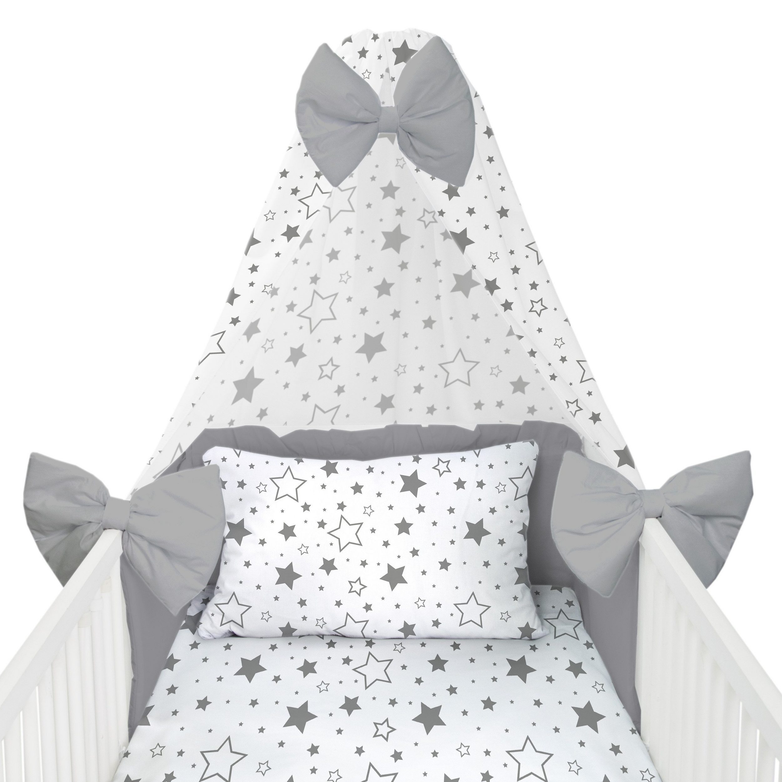 Amilian Babybettwäsche Set 7-teilig - Bettwäsche 100x135 - Kissenbezug 40x6 günstig online kaufen