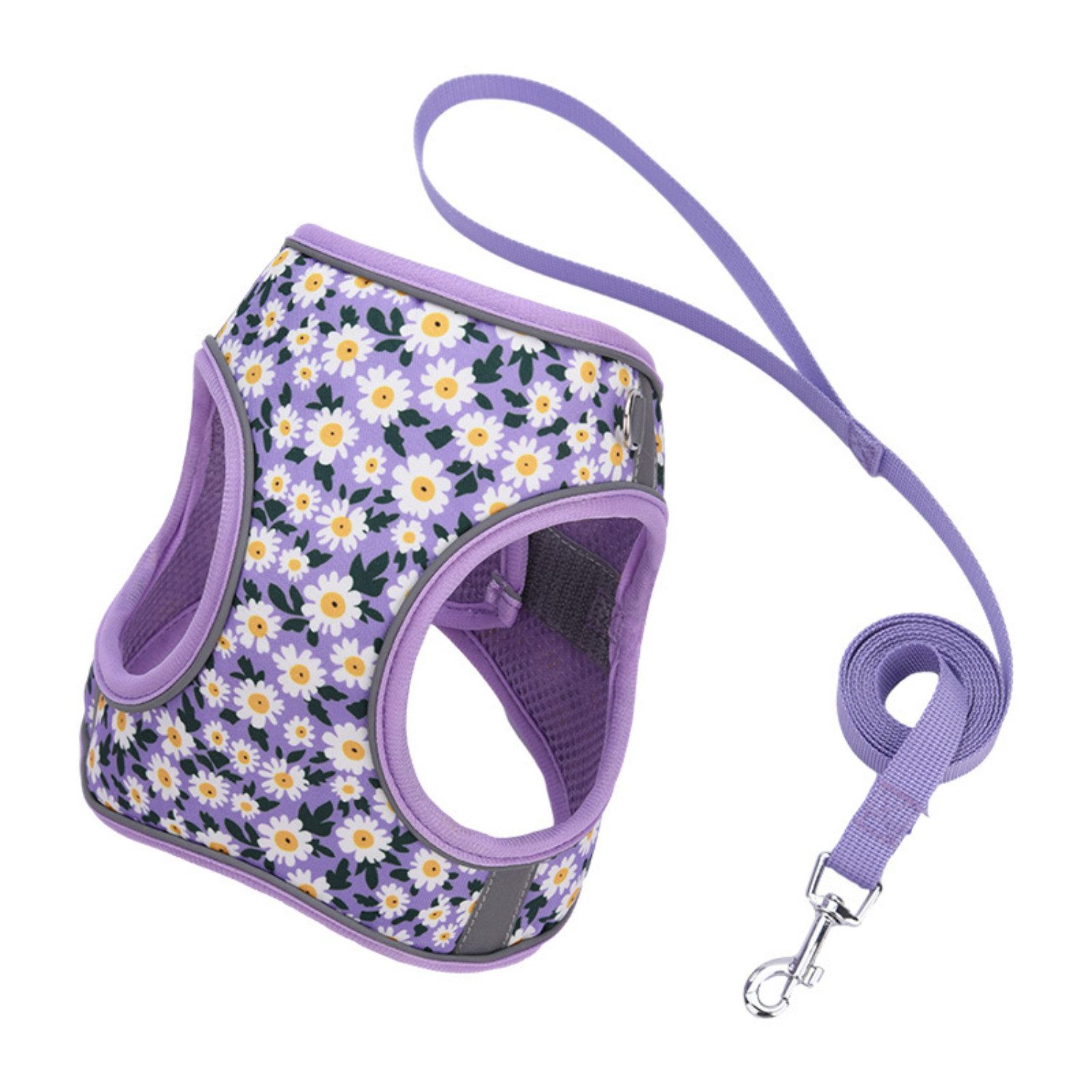 BYSURE Hunde-Geschirr, Polyester, Hundegeschirr mit Leine günstig online kaufen