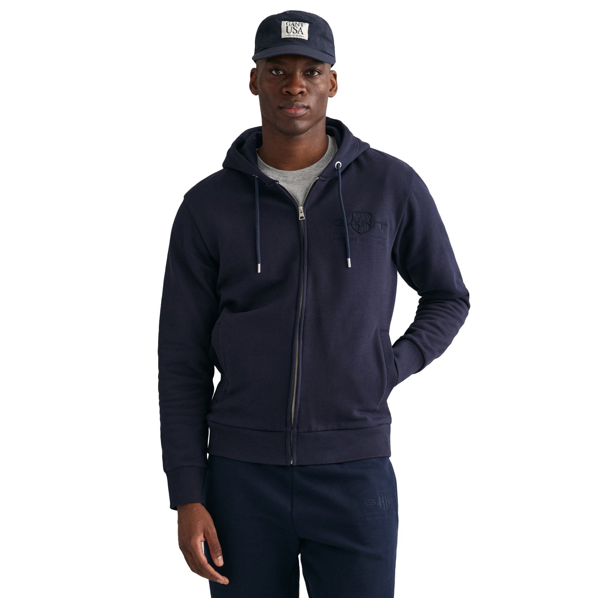 Gant Sweatshirt Herren Sweatjacke Baumwolle günstig online kaufen