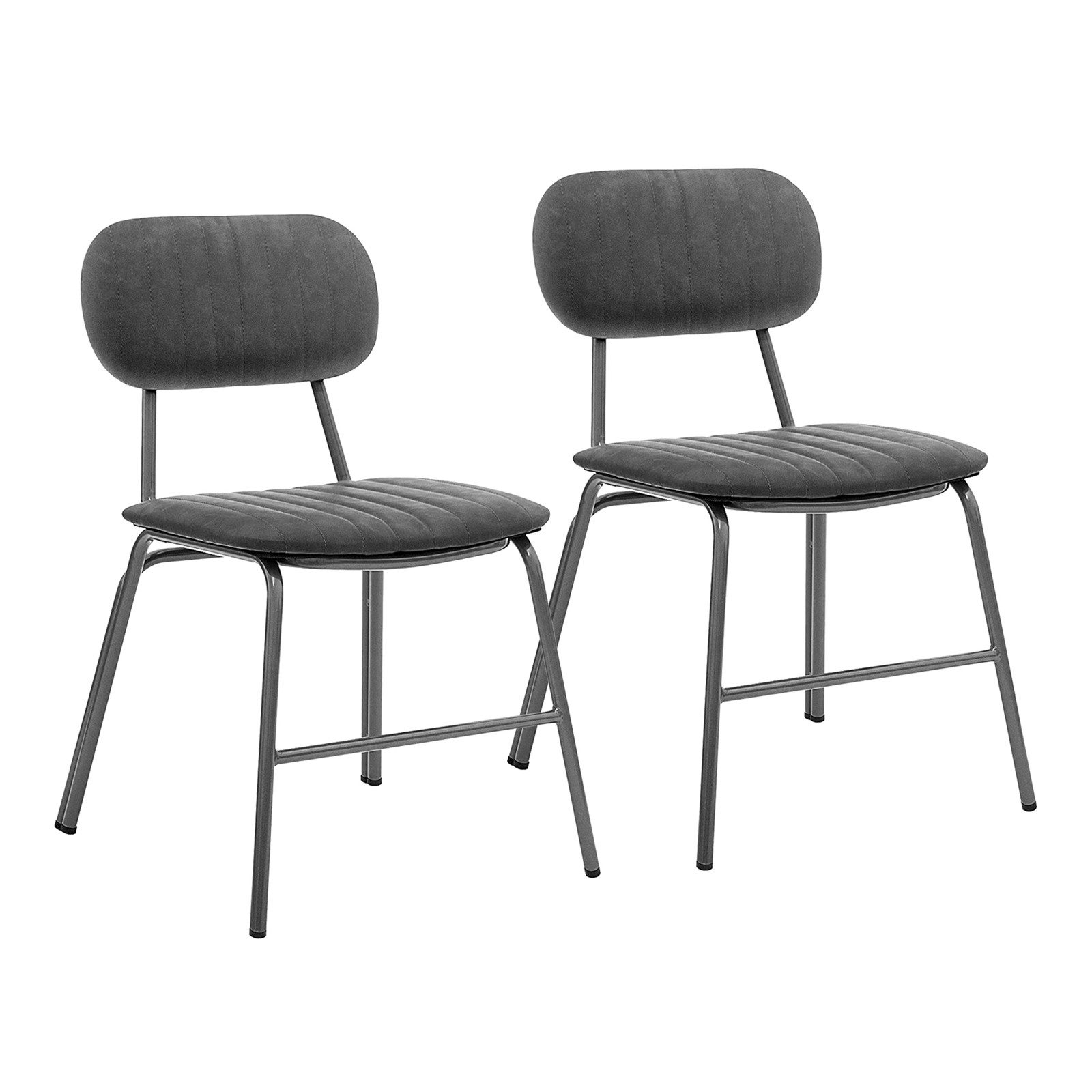 Esszimmerstuhl Stuhl 2er Set Vivila Dunkelgrau