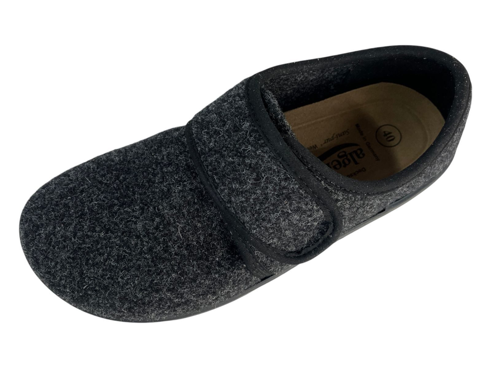 algemare Algemare Herren Filz Hausschuh 8907-2323 anthrazit grau Clog – Bild 5 von 5