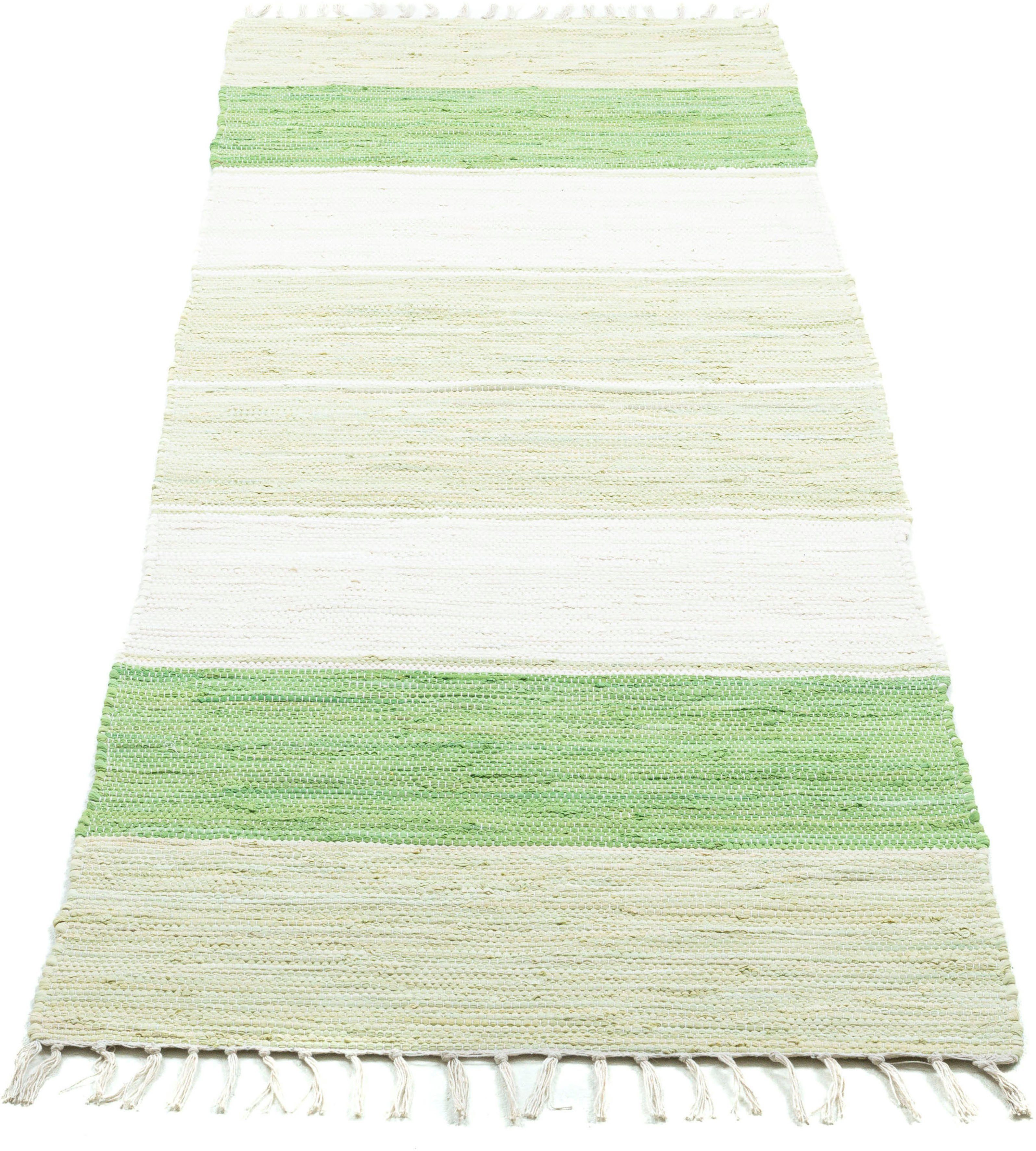 THEKO Teppich Stripe Cotton, handgewebt, rechteckig, günstig online kaufen