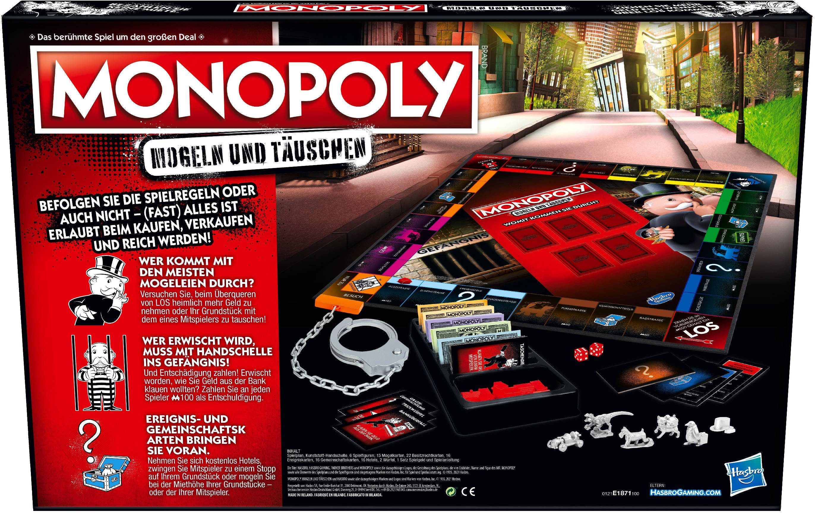 Hasbro Spiel, und Gesellschaftsspiel Mogeln in Made Germany Monopoly Täuschen