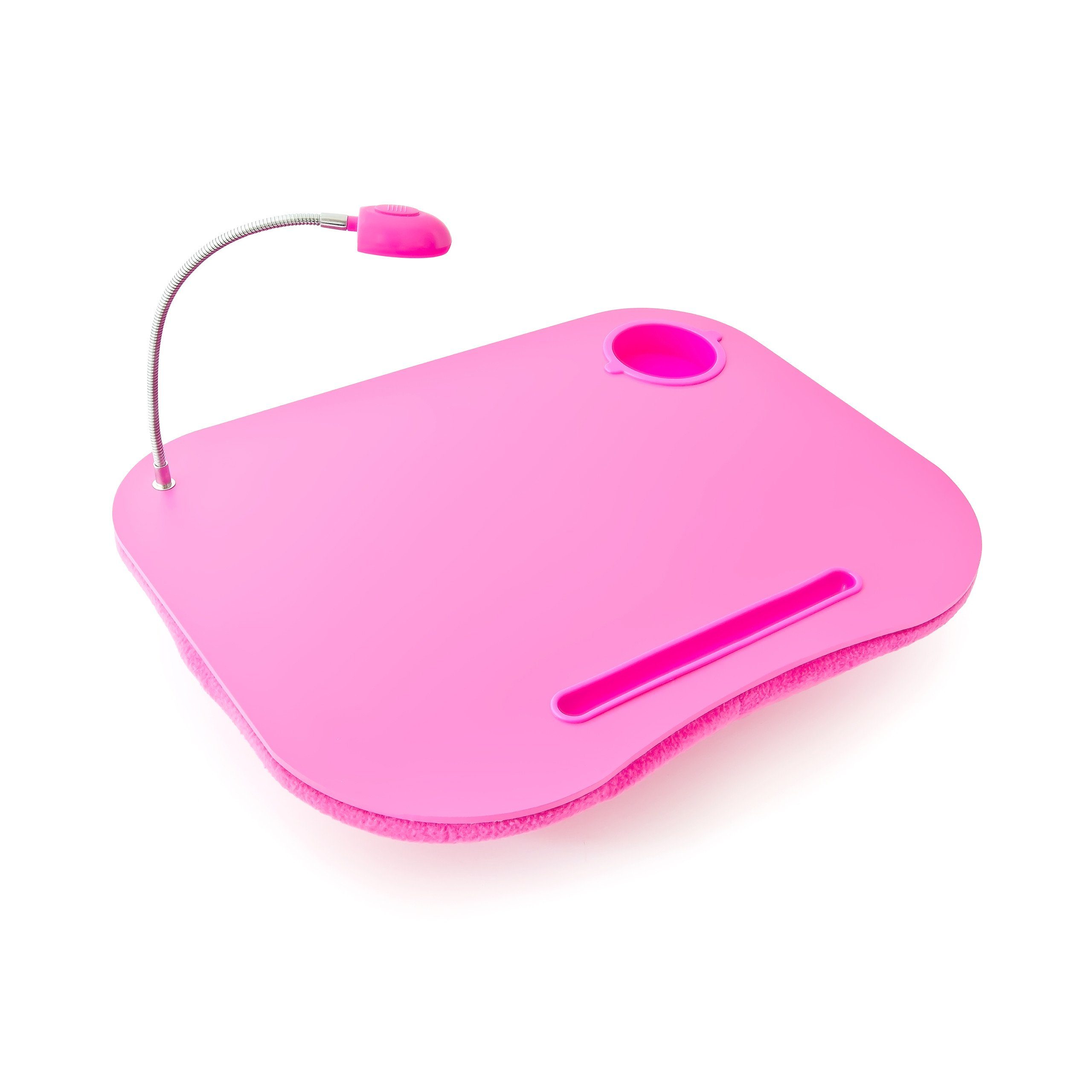 Laptopkissen mit Tablett Faserplatte Licht pink, Laptop relaxdays
