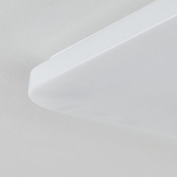 hofstein Deckenleuchte »Rapone« moderne Deckenlampe aus Metall/Kunststoff in Weiß, 3000 Kelvin, schlichte LED Leuchte für Wohnzimmer oder Schlafzimmer, 3900 Lumen