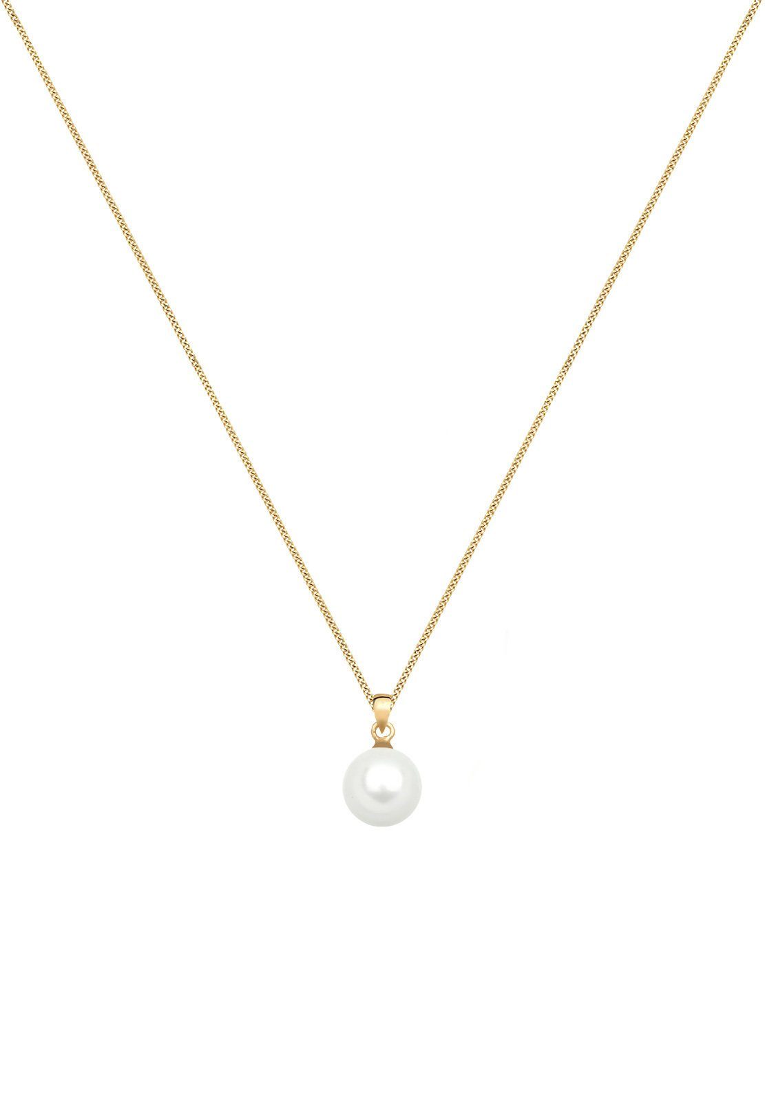 Elli Premium Perlenkette Muschelkernperle 585 Gelbgold günstig online kaufen