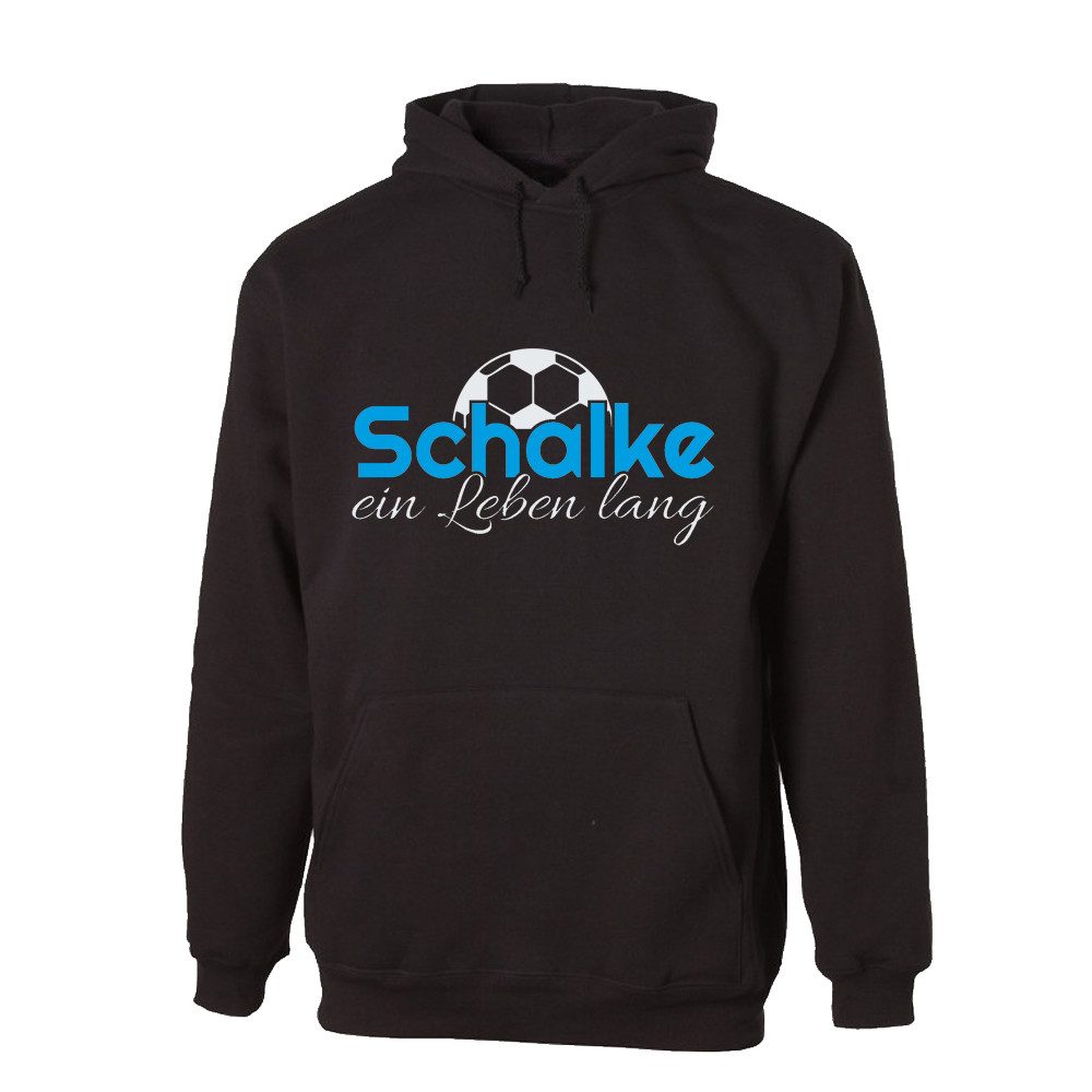 G-graphics Hoodie Schalke ein Leben lang Unisex Pullover mit einem Motiv für den echten Fan