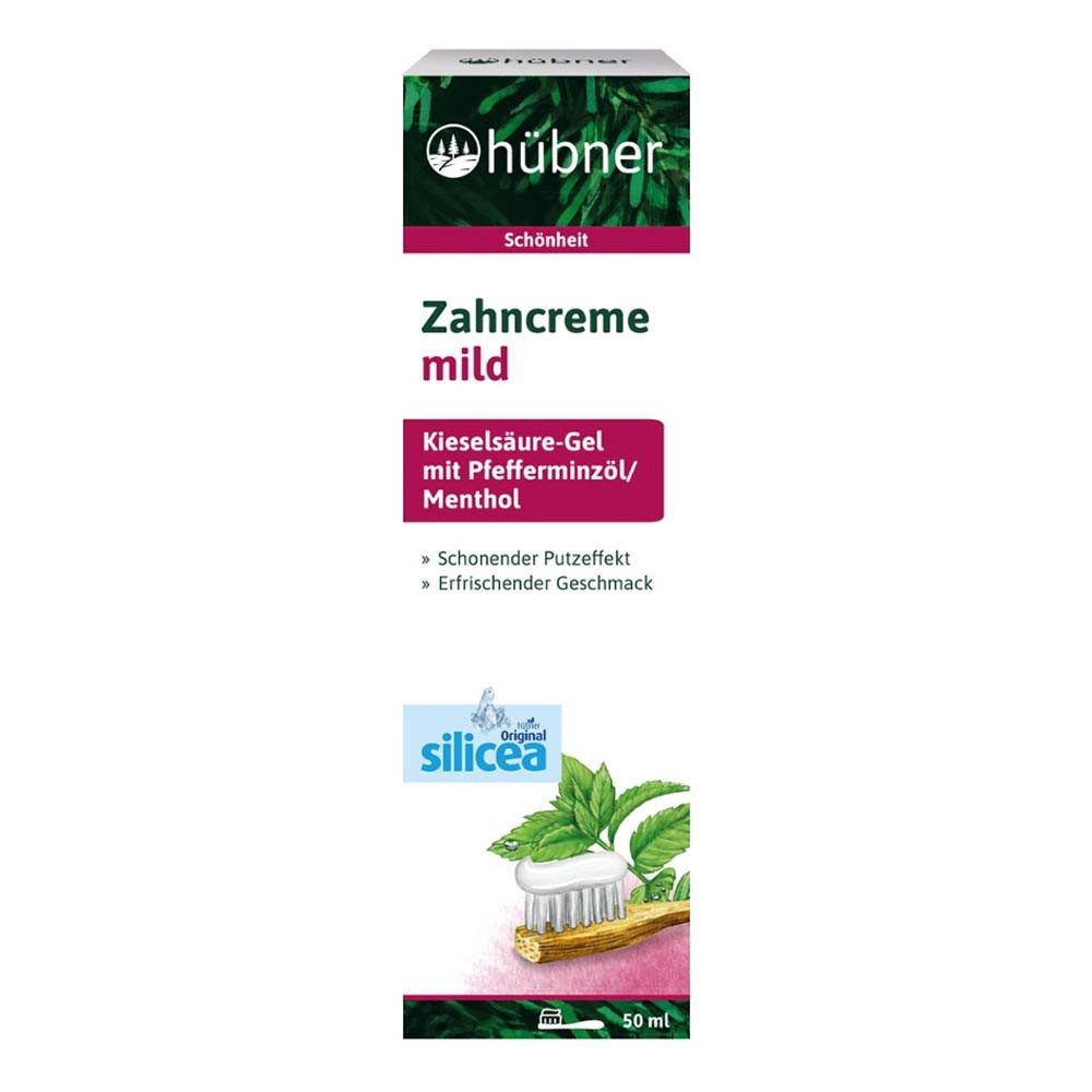 hübner Zahnpasta Zahncreme mild - Silicea mit Pfefferminzöl 50ml