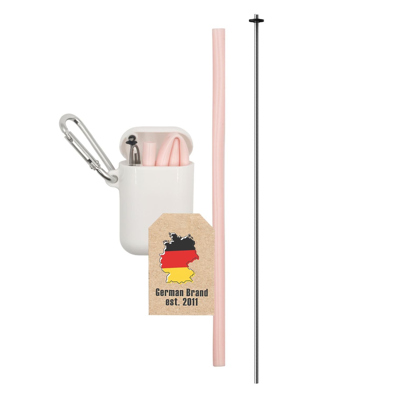Intirilife Trinkhalme, (1-tlg), Strohhalm Trinkhalm Silikon Reinigungsbürste 25cm
