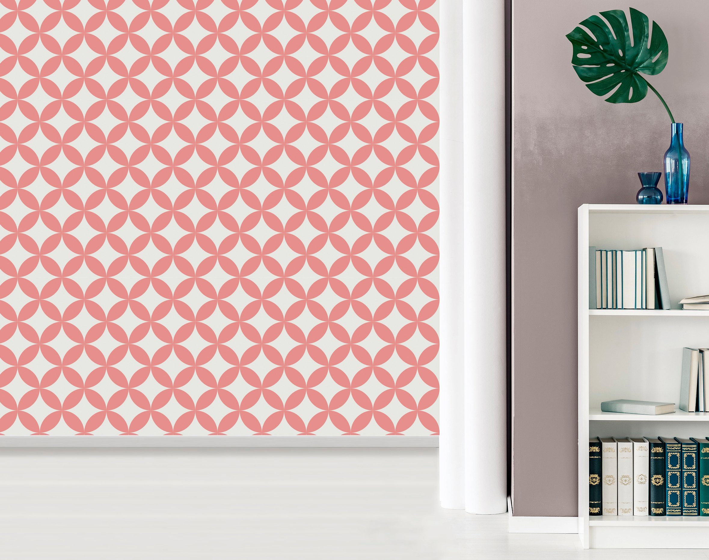 queence Vinyltapete Evelina, glatt, Antikoptik, Barock, Kunst, bedruckt, 90x250cm, selbstklebend, kinderleichte Anbringung, Sticker