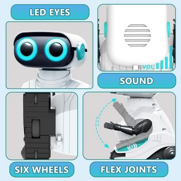Gontence RC-Roboter RC-Roboter Intelligenter Roboter (2.4GHz Ferngesteuertes Roboter Spielzeug, 1-tlg., wiederaufladbar mit LED-Augen,Musik,Interessanten Geräuschen)