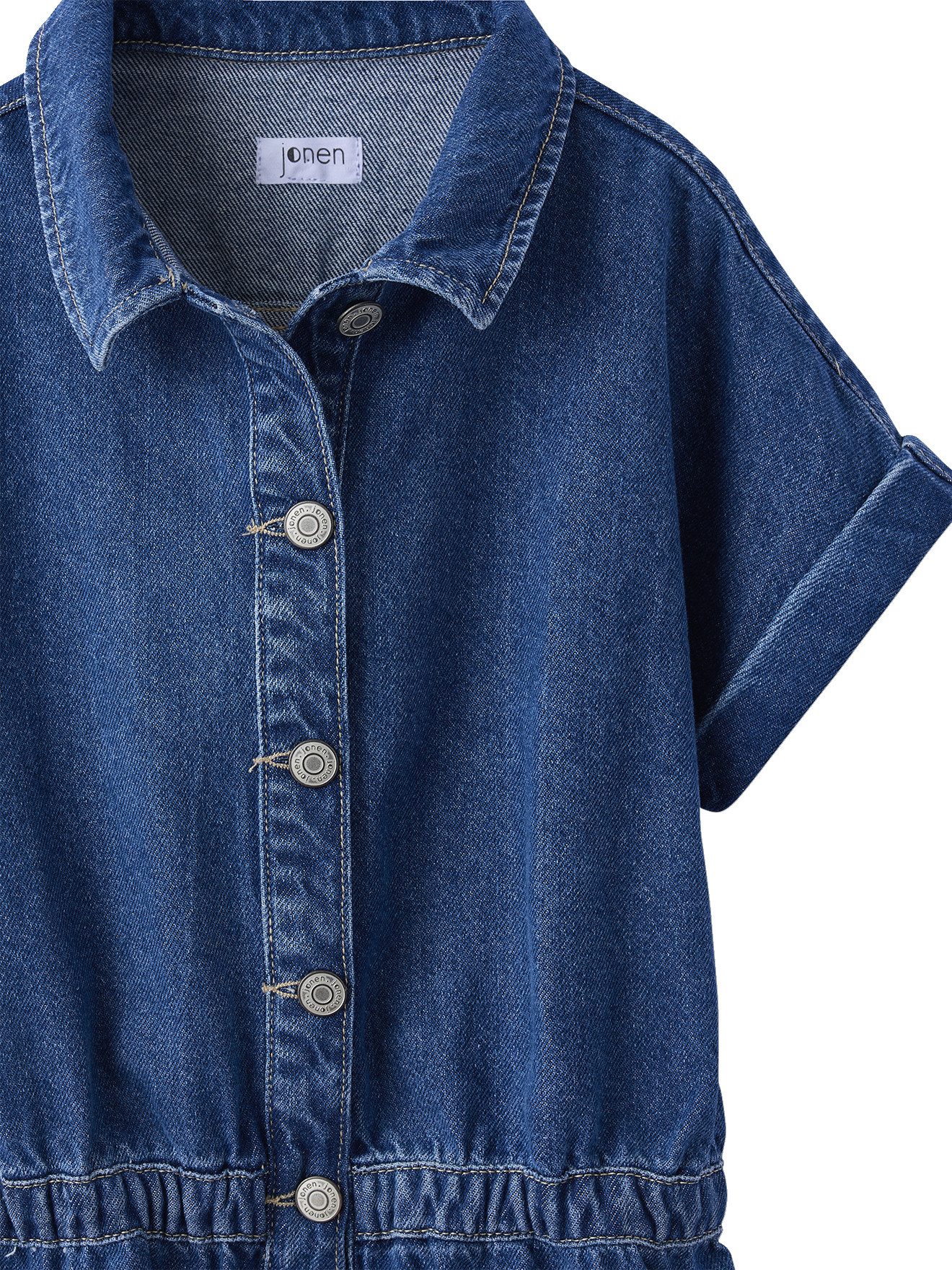 jonen Jumpsuit Kurzer Mädchen Jumpsuit aus Denim