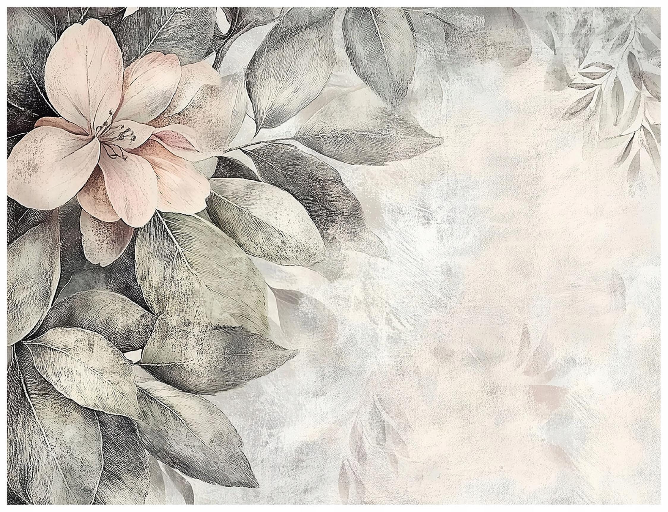 Wallarena Fototapete Vintage Blumen - Mehrfarbig - Klassisch - Vlies - Wohnzimmer, glatt, (2 St), 100x70cm