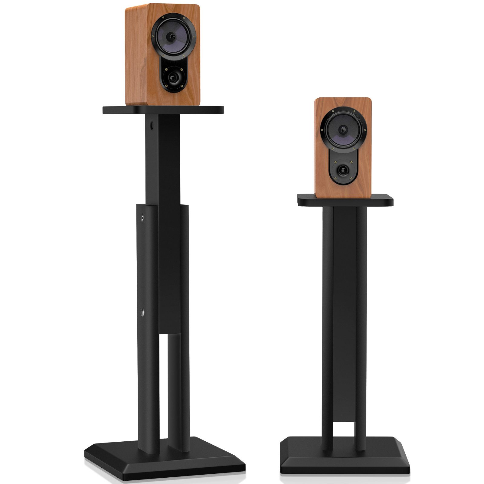 XERSEK Lautsprecherständer Boxenständer Höhenverstellbar 65-85cm für 4-10" Lautsprecher Bis 20 kg, (Stabilem Hochdichtebrett, Einfache Montage, Lautsprecherhalter, Audio Ständer, Lautsprecher Stand für Party Events)