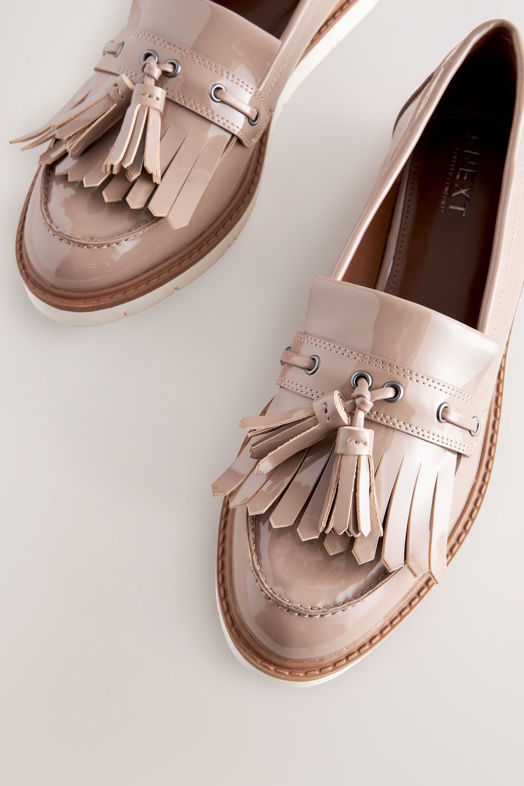 Next Forever Comfort® Klobige Lackloafer mit Fransen Loafer (1-tlg) günstig online kaufen