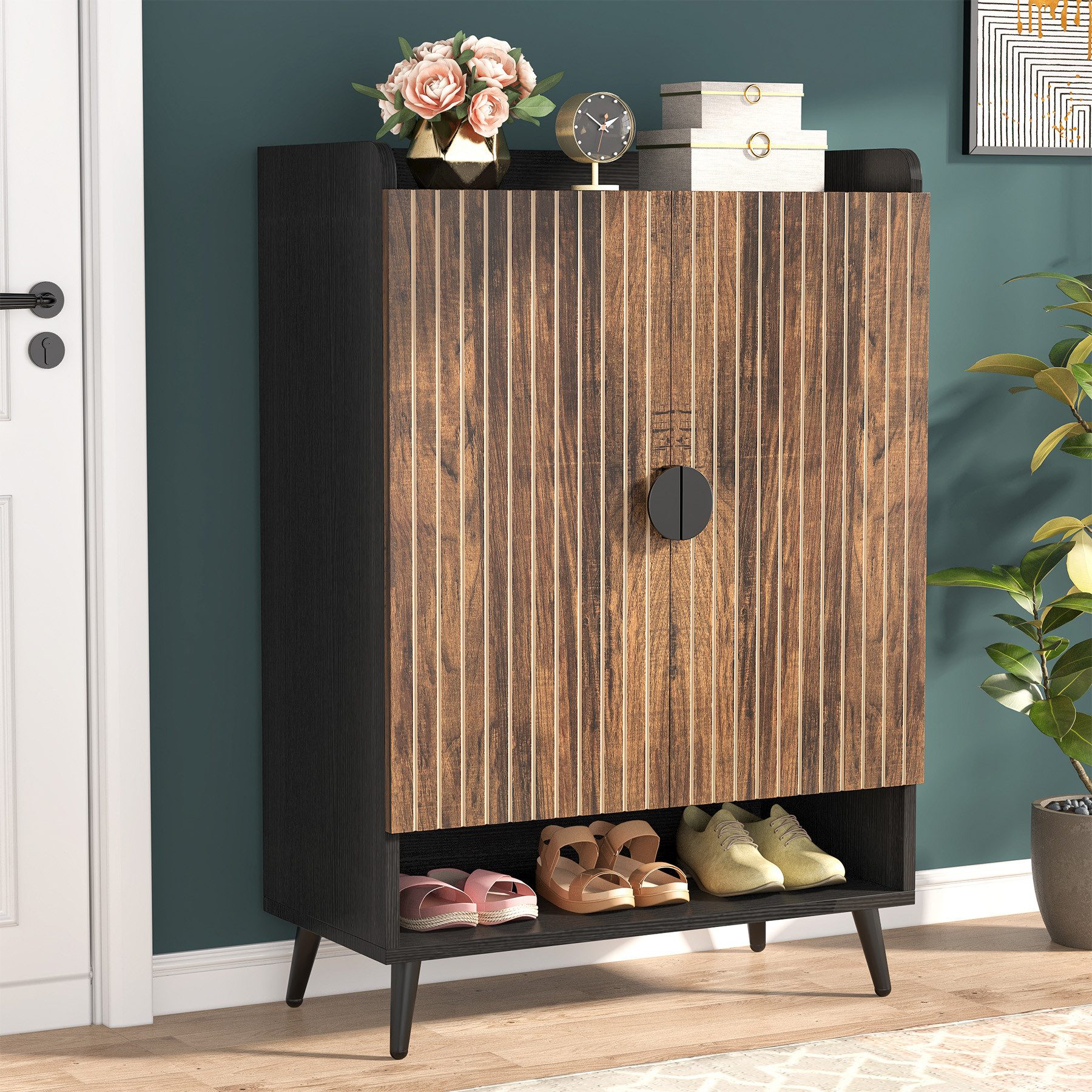 Tribesigns Schuhschrank 6-stufiger Schuhaufbewahrung Schrank mit verstellba günstig online kaufen