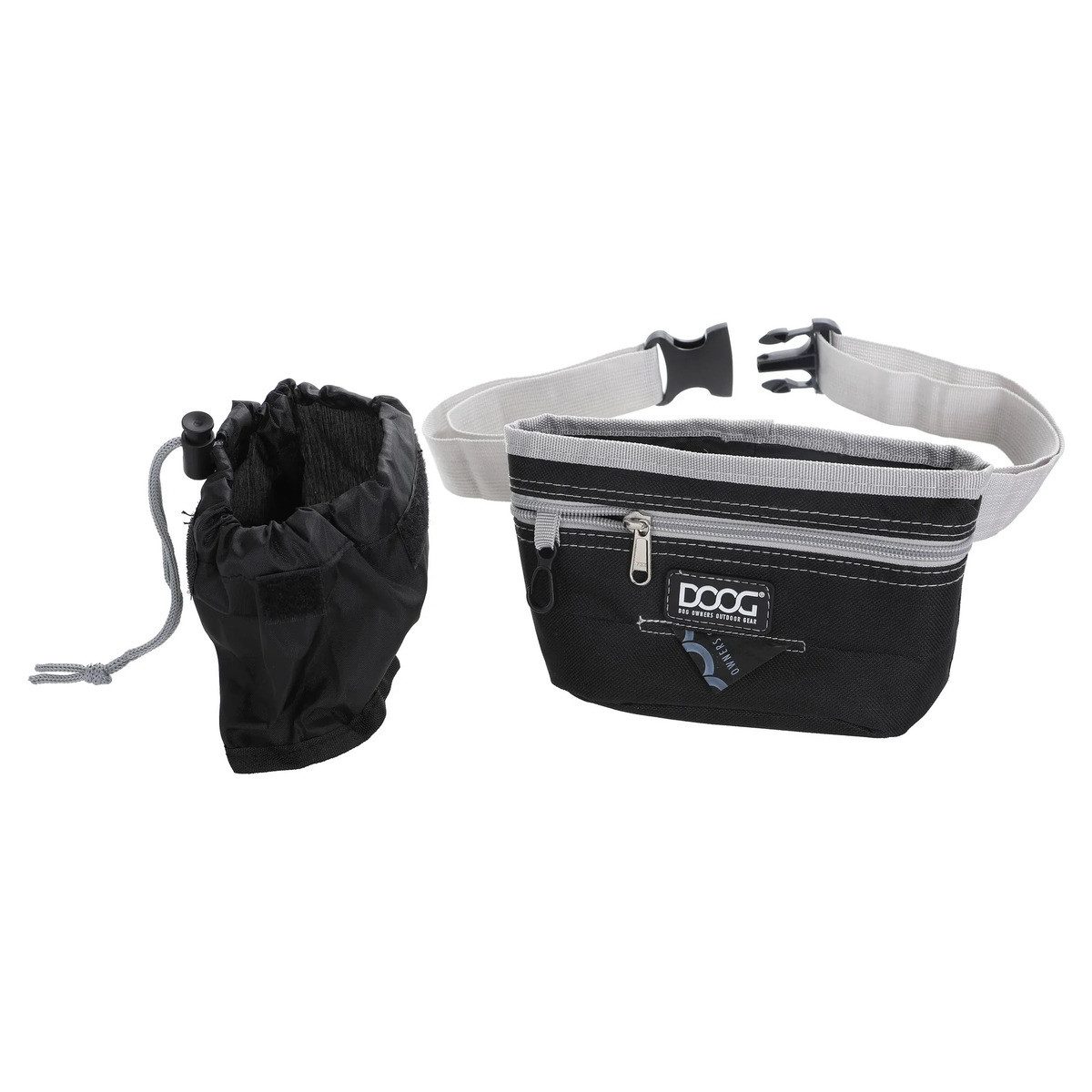 DOOG Leckerlibeutel Treat Pouch - Snacktasche/Leckerlitasche Large schwarz/grau