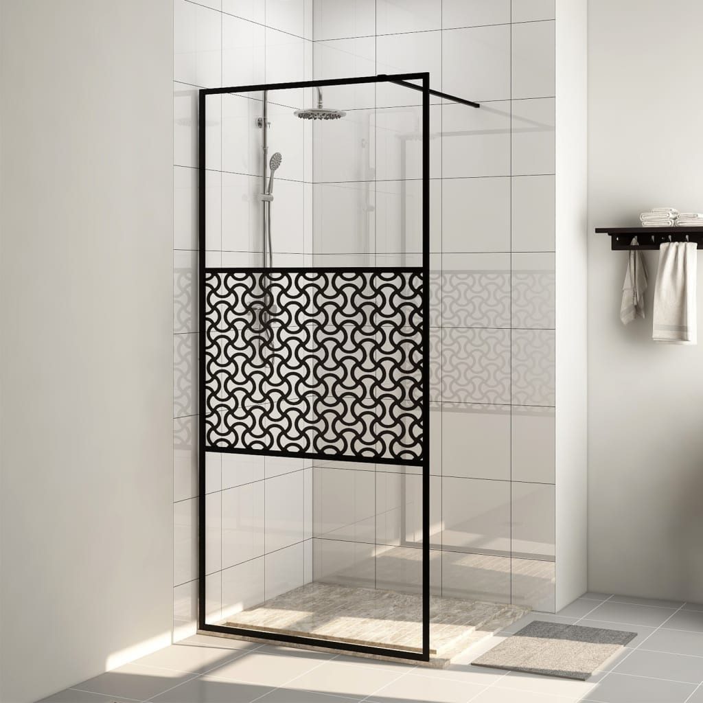 Duschwand Walk In Duschwand für Begehbare Dusche mit Klarem ESG Glas 100x195 cm