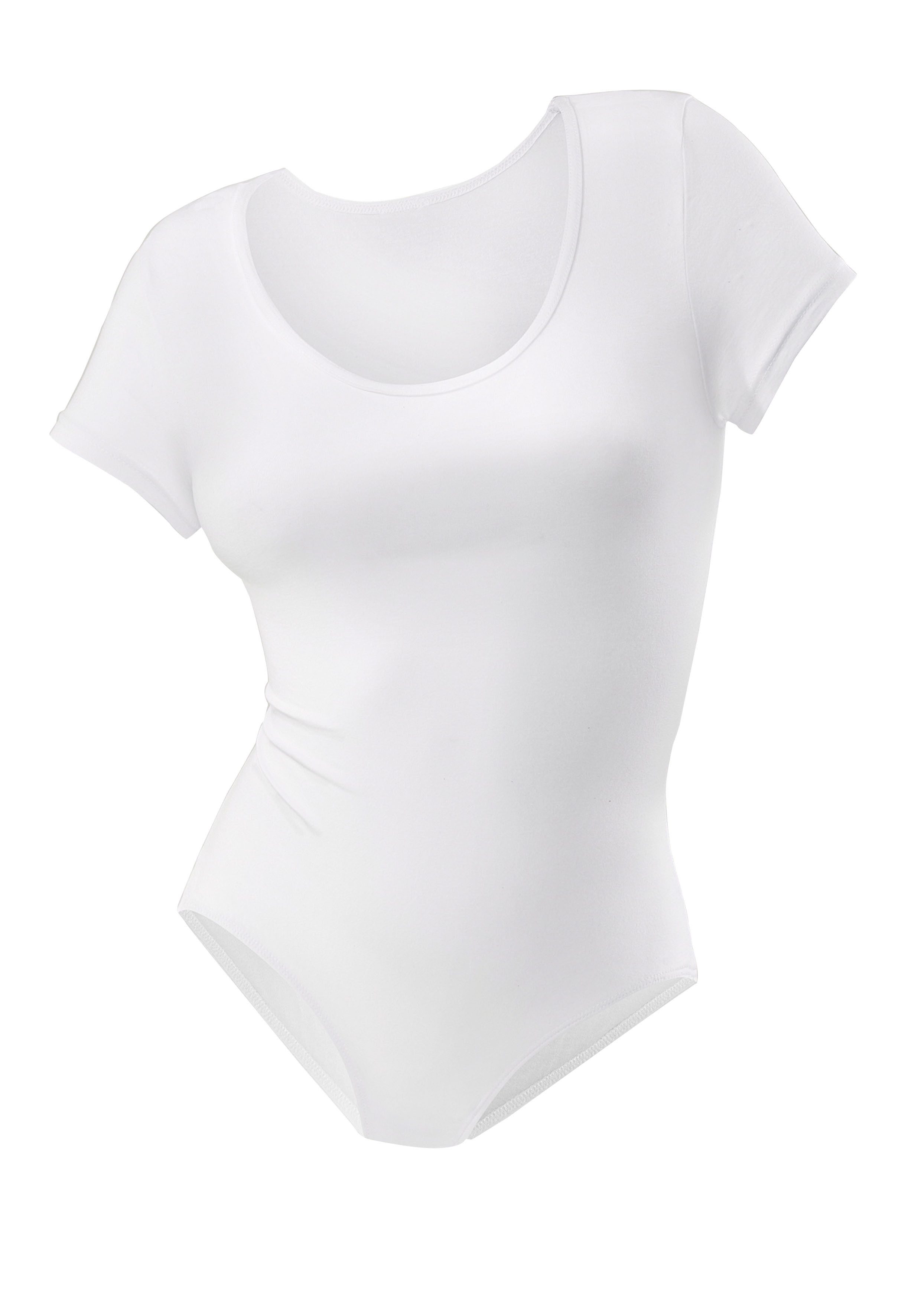 Vivance by Lascana T-Shirt-Body (2er-Pack) aus elastischer Baumwoll-Qualität – Bild 3 von 3